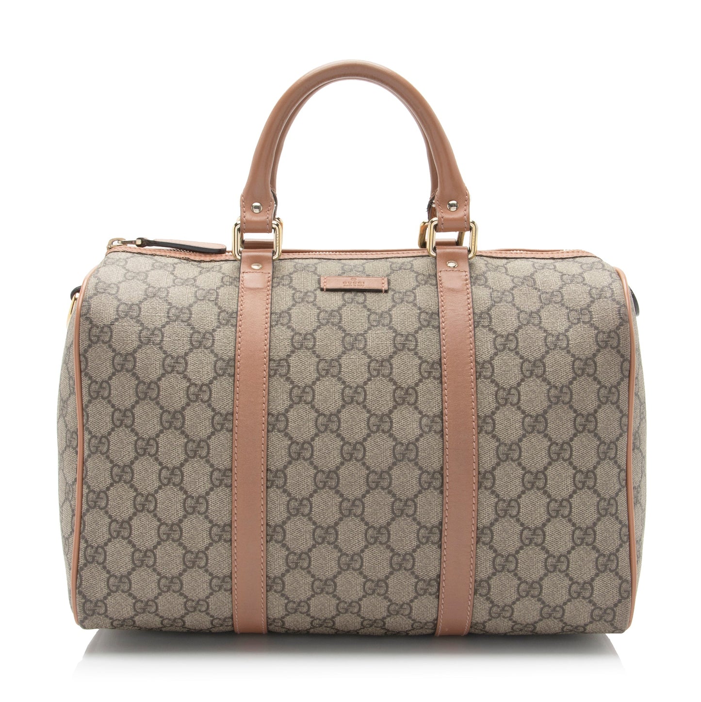 Gucci GG Supreme Joy Boston SHF-YCXPf7 Leather Canvas Brown Satchel Bag