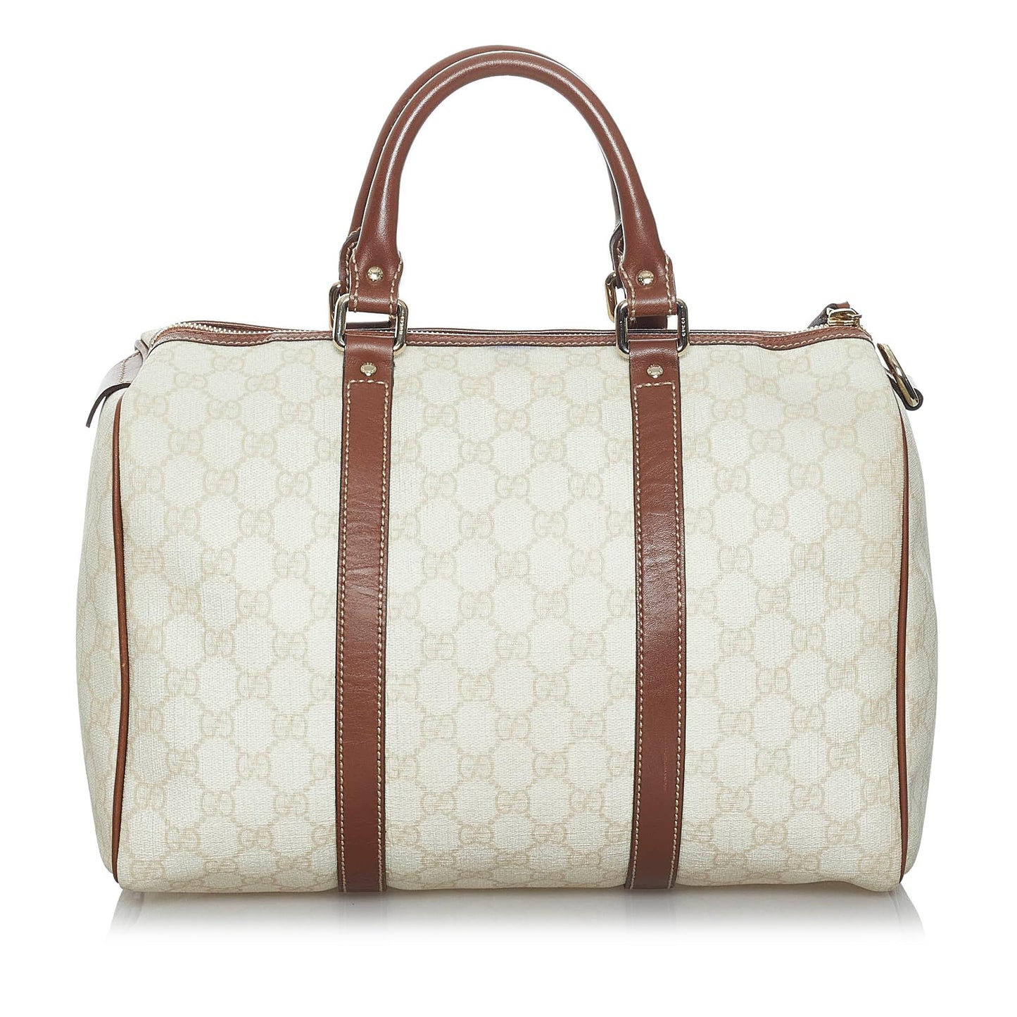 Gucci GG Supreme Joy Boston SHG Canvas White Satchel Bag