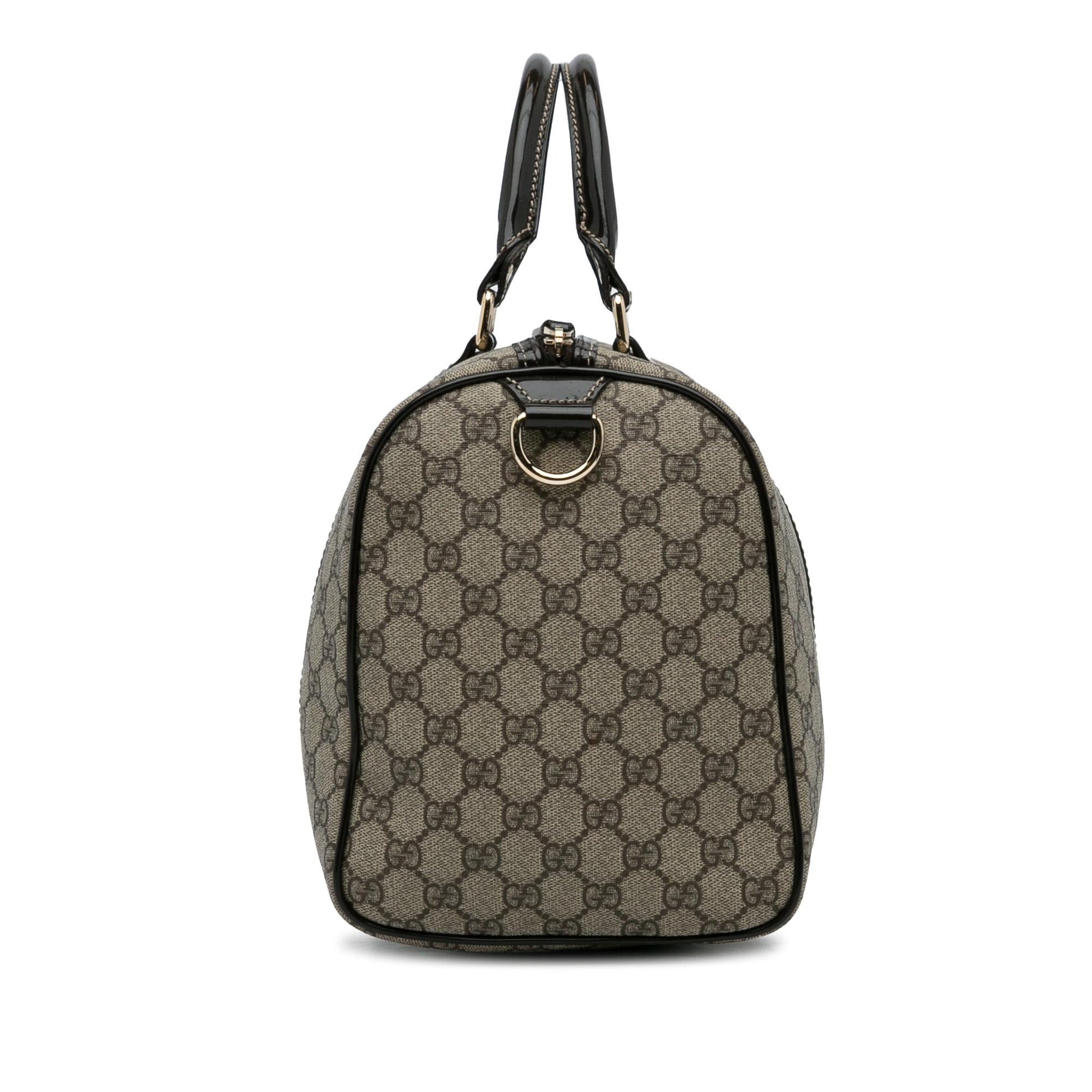 Gucci GG Supreme Joy Boston SHG-wRNGP4 Canvas Brown Satchel Bag