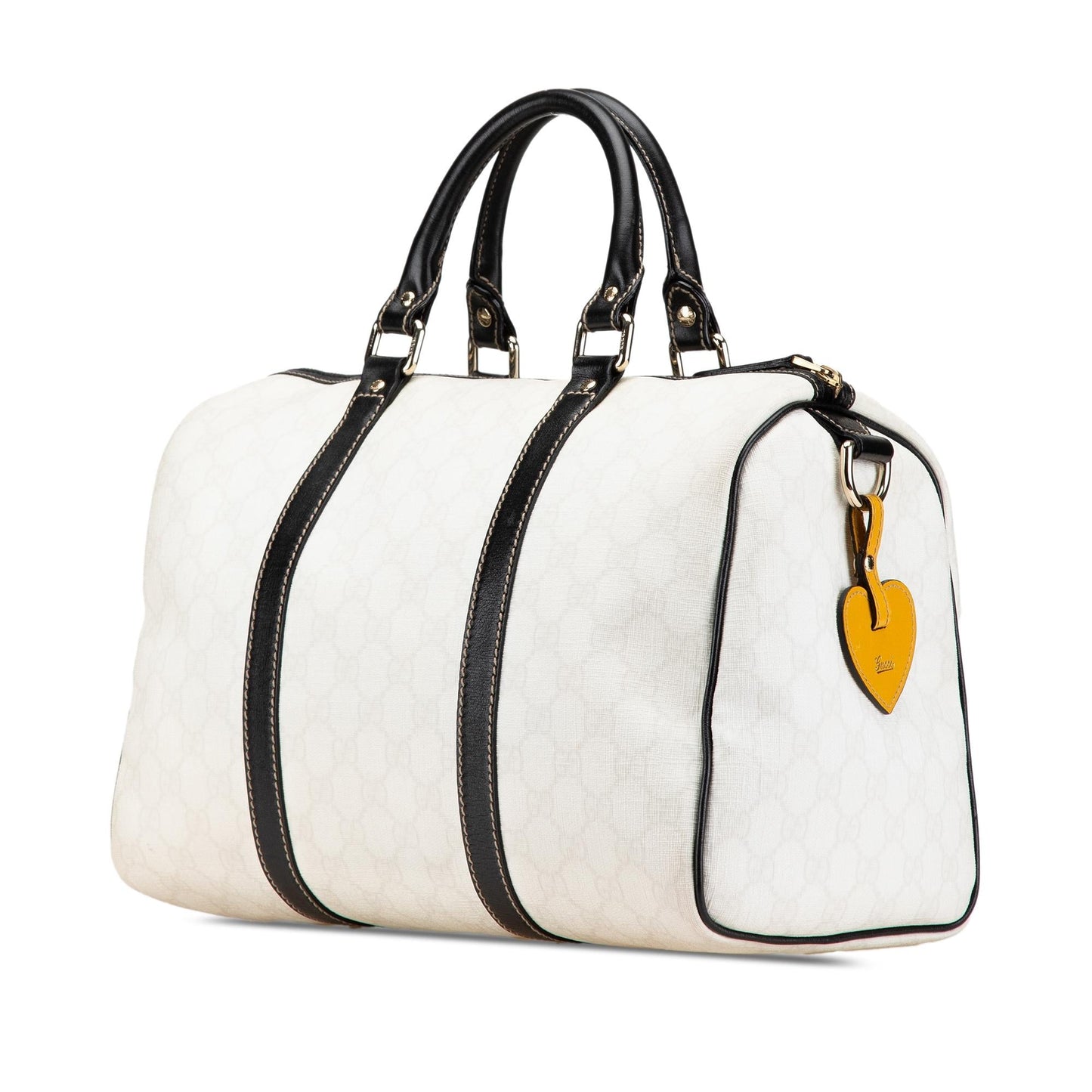 Gucci GG Supreme Joy Boston SHG-alCiJN Canvas White Satchel Bag