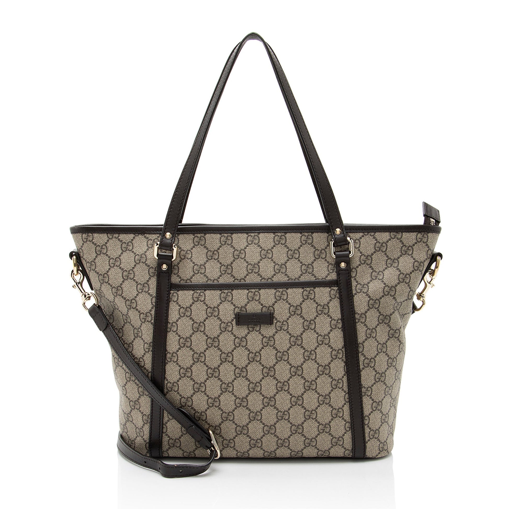 Gucci GG Supreme Joy SHF-xoEhXO Leather Canvas Brown Beige Tote Bag