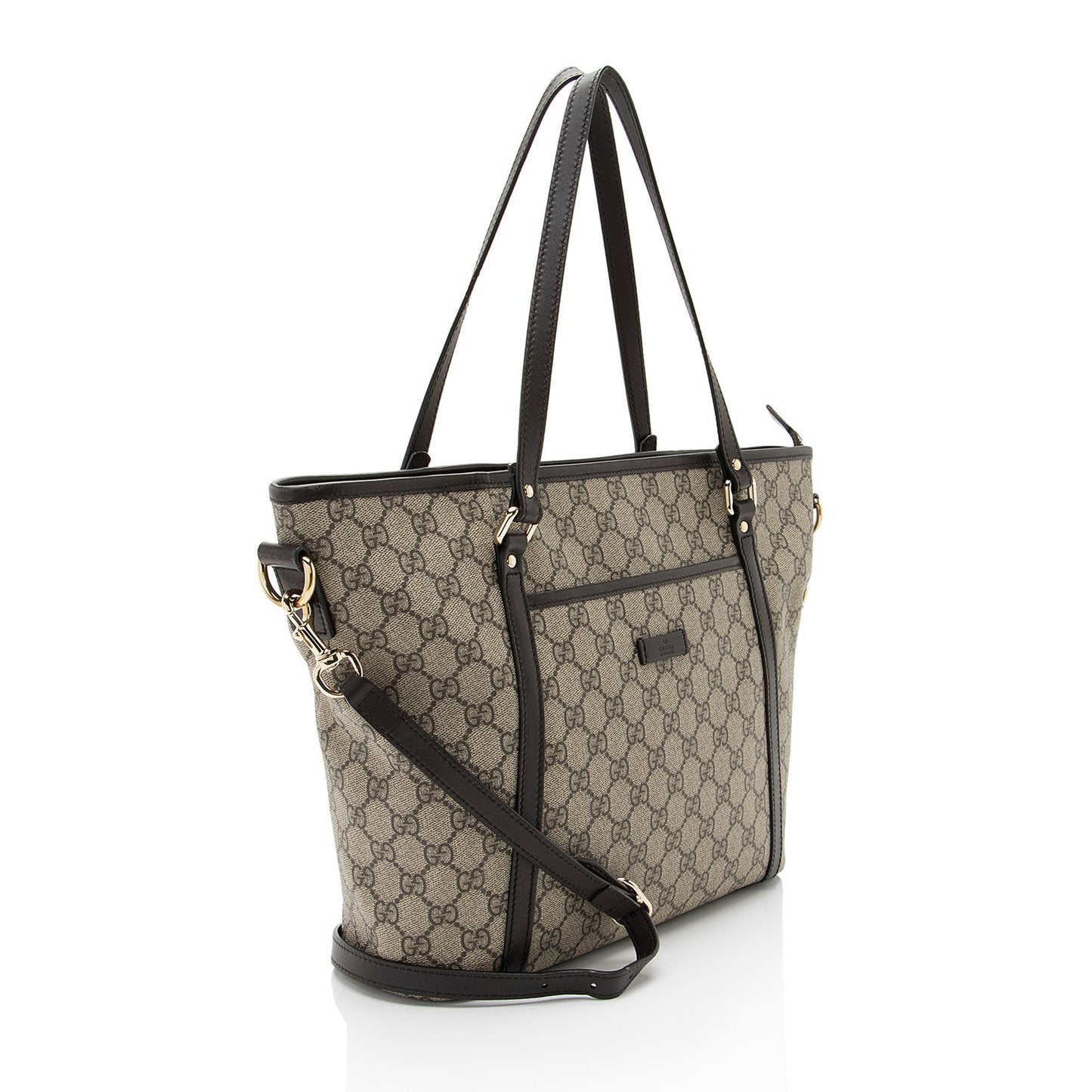 Gucci GG Supreme Joy SHF-xoEhXO Leather Canvas Brown Beige Tote Bag