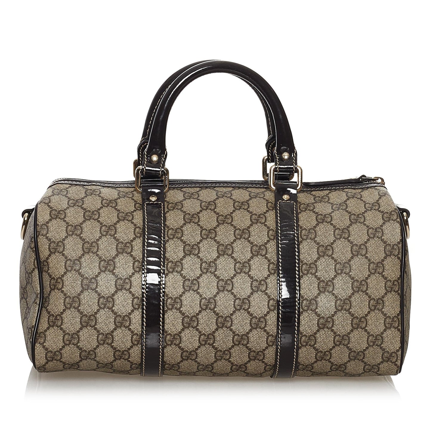 Gucci GG Supreme Joy SHG Canvas Black Brown Satchel Bag