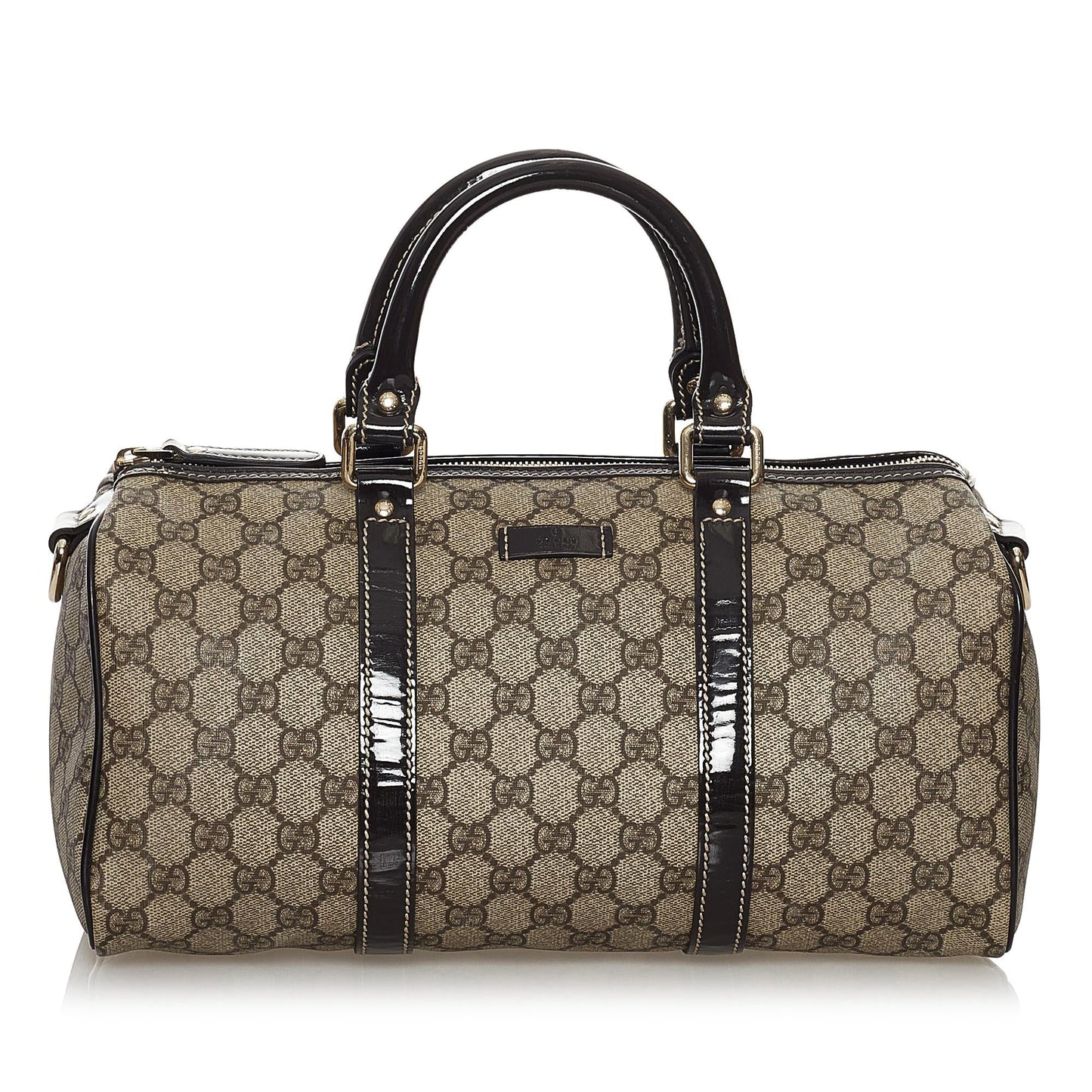 Gucci GG Supreme Joy SHG Canvas Black Brown Satchel Bag
