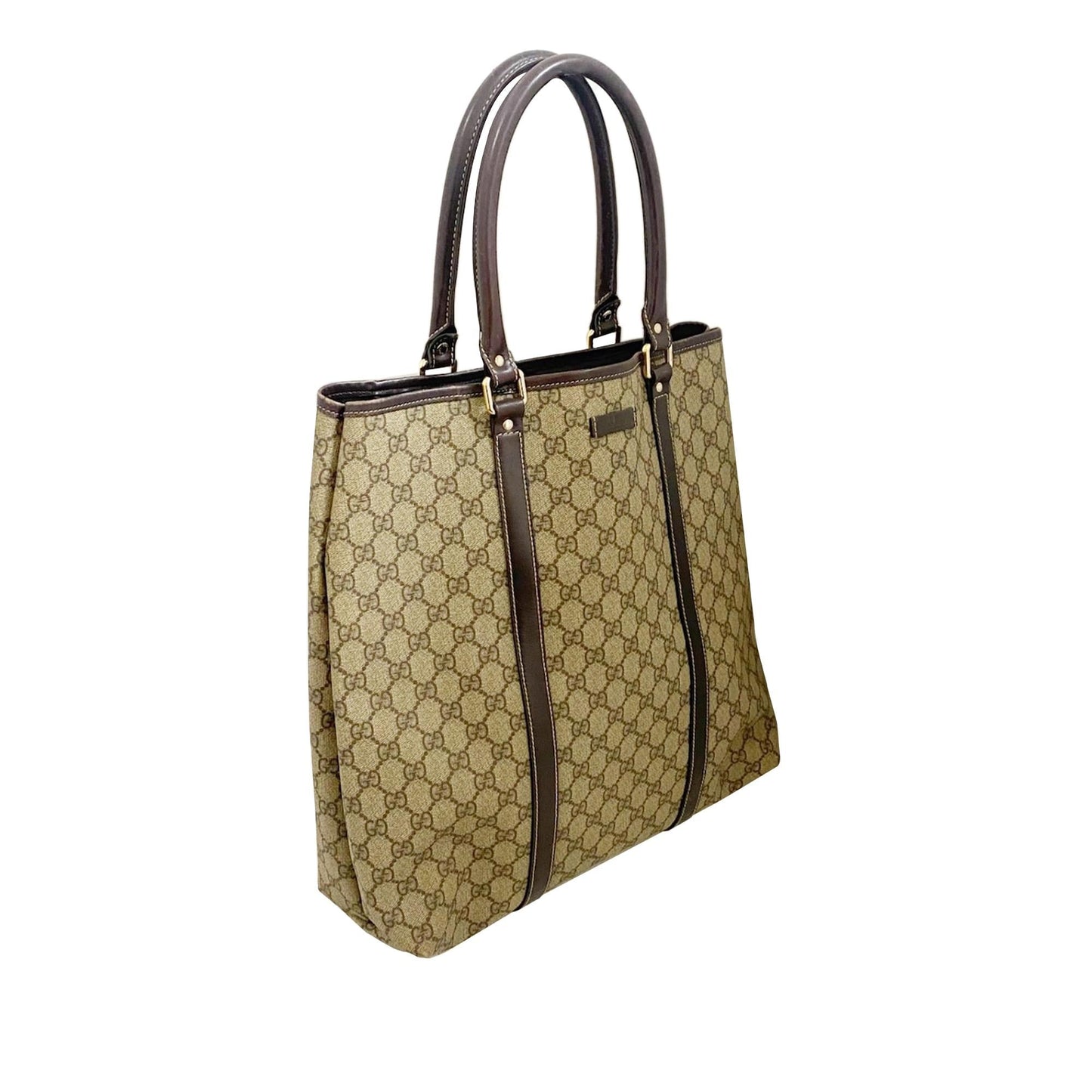 Gucci GG Supreme Joy Tall SHG-QbBNZd Canvas Calf Brown Tote Bag