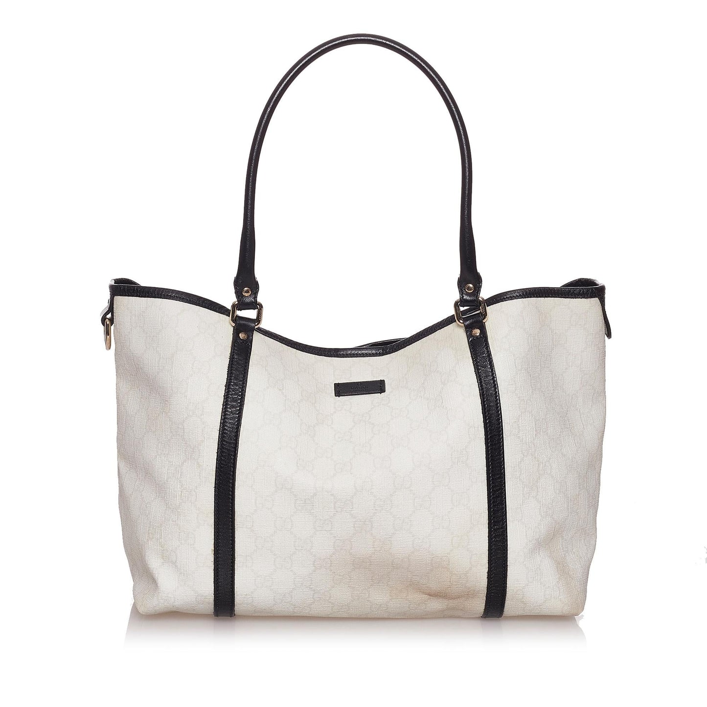 Gucci GG Supreme Joy SHG Canvas Calf Black White Tote Bag Bag Shg