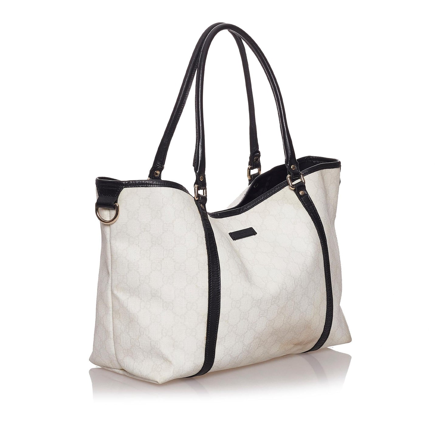 Gucci GG Supreme Joy SHG Canvas Calf Black White Tote Bag Bag Shg