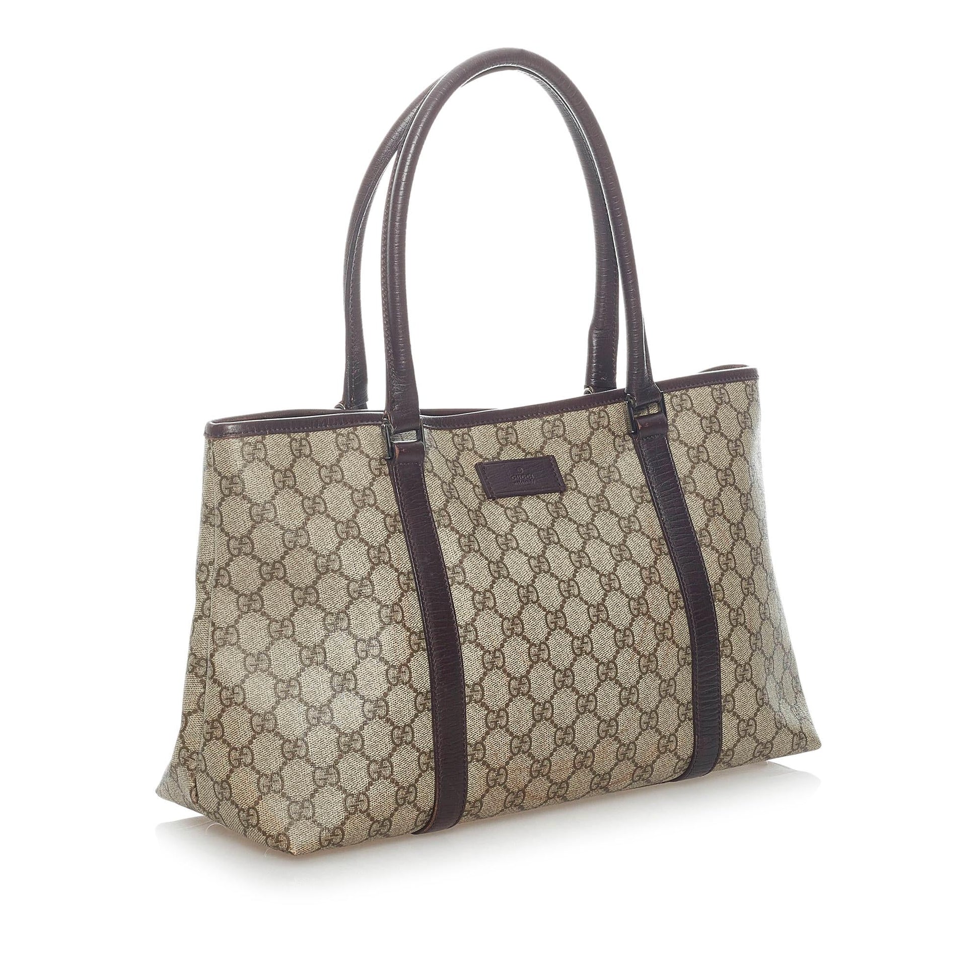 Gucci GG Supreme Joy SHG Canvas Brown Tote Bag