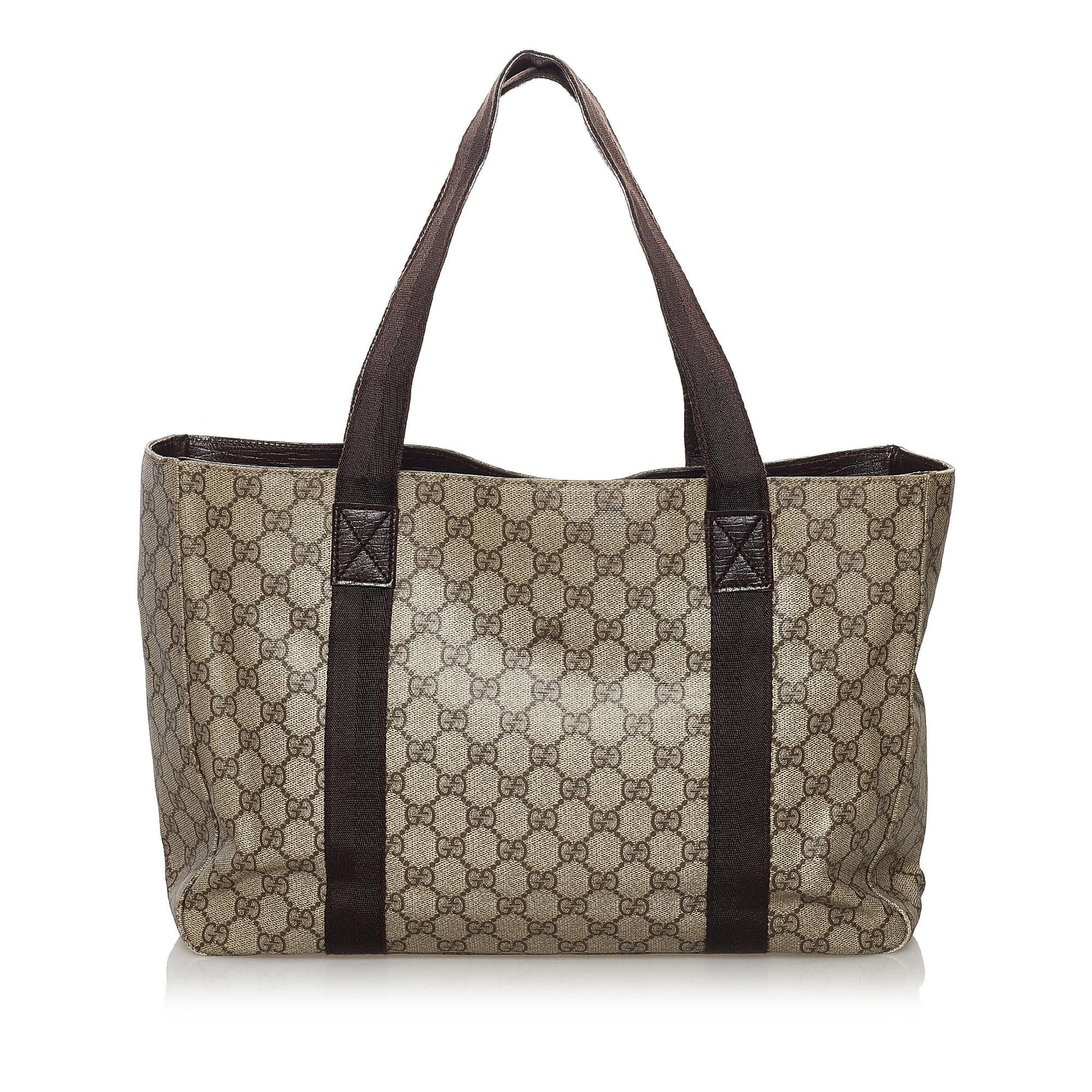 Gucci GG Supreme Joy SHG Canvas Brown Tote Bag Bag Shg