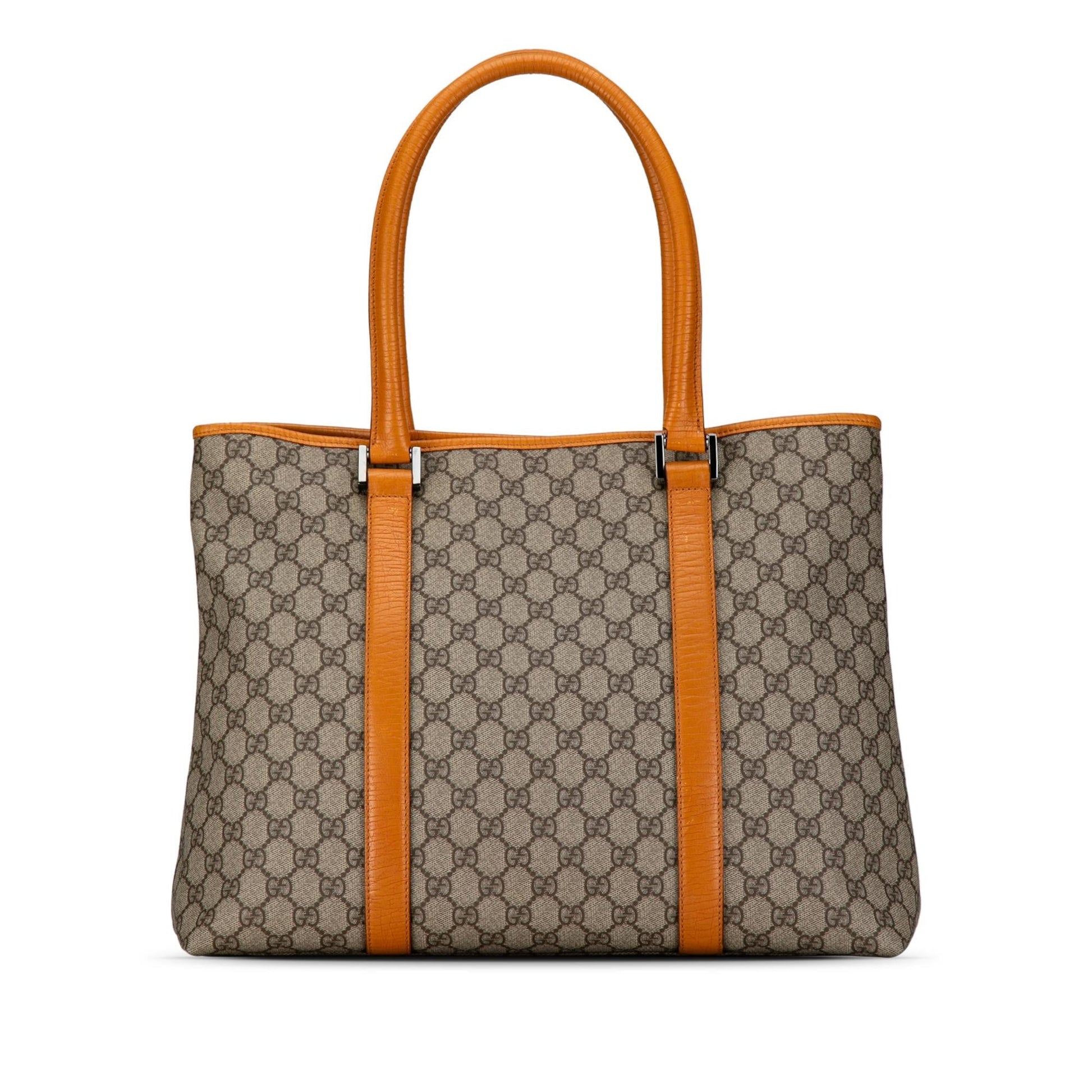 Gucci GG Supreme Joy SHG-LHf88E Canvas Calf Brown Tote Bag