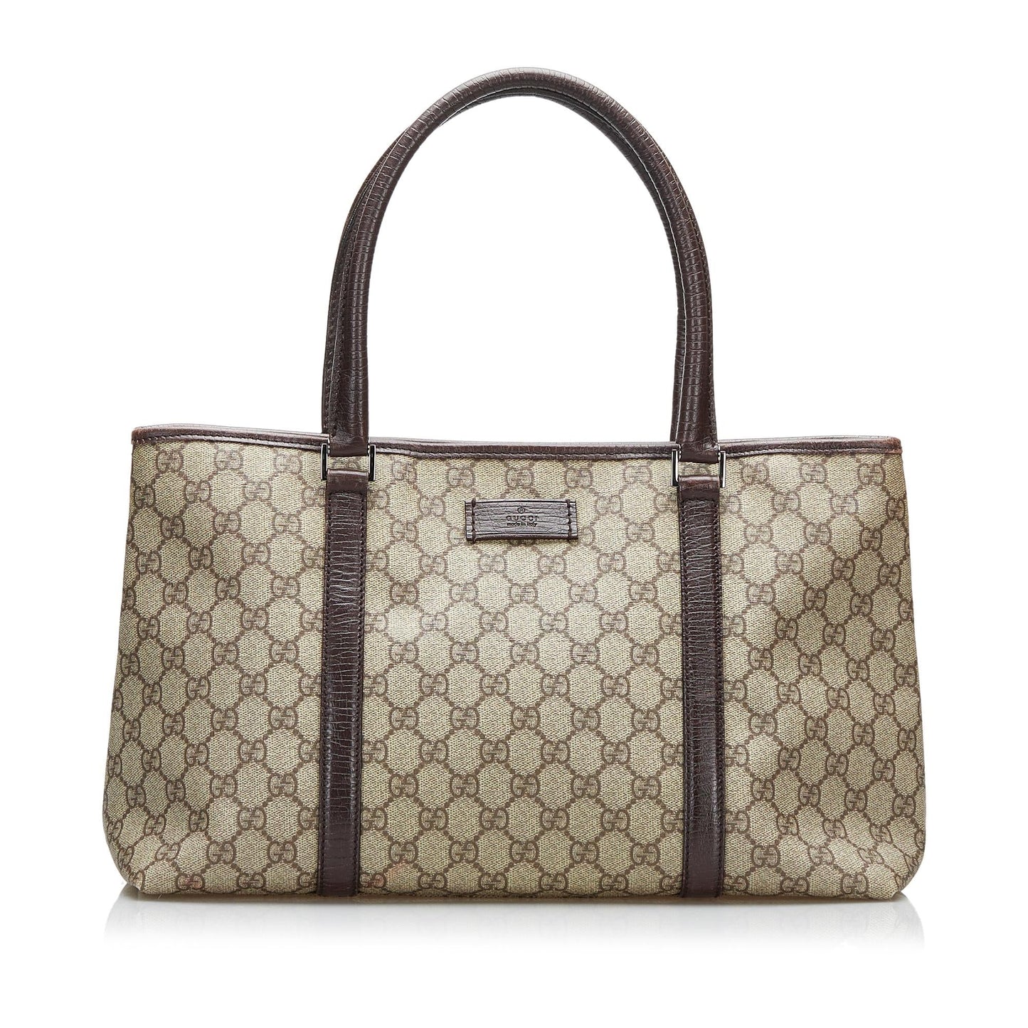 Gucci GG Supreme Joy SHG-BN5jjQ Canvas Calf Brown Tote Bag