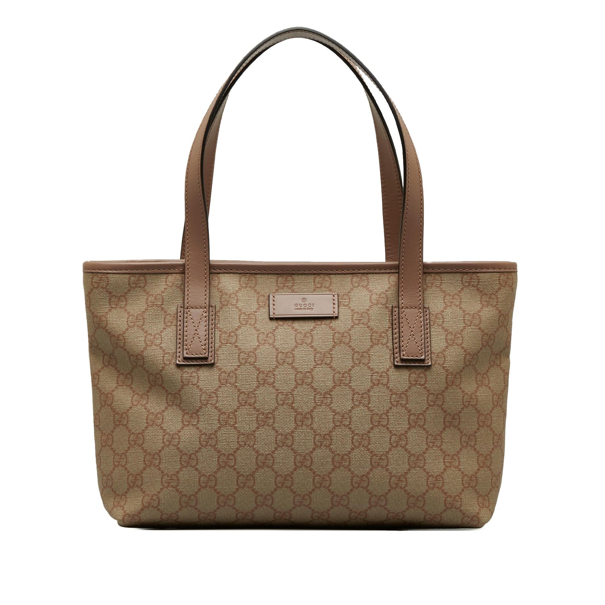 Gucci GG Supreme Joy SHG-TPMUp3 Canvas Calf Brown Tote Bag