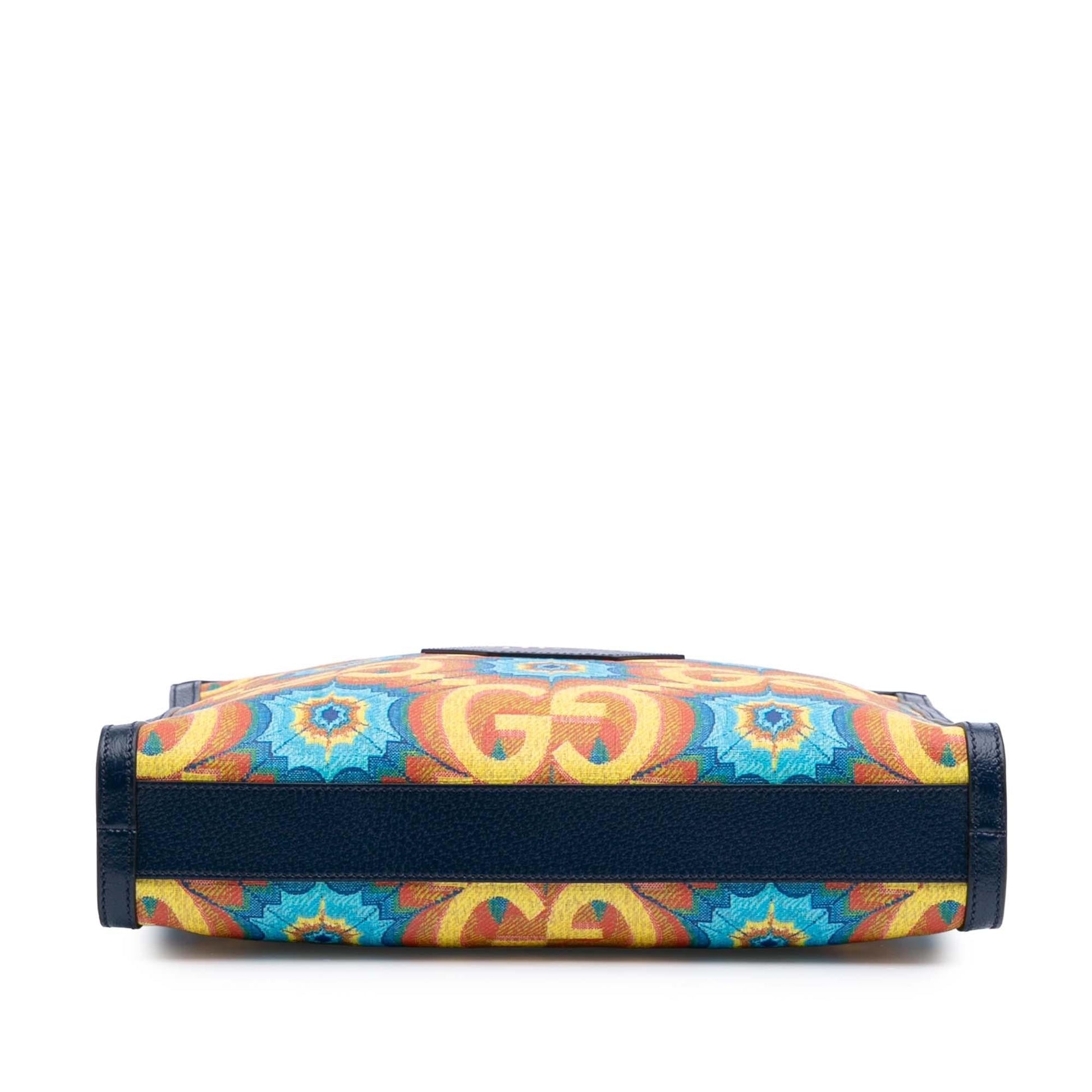 Gucci GG Supreme Kaleidoscope Canvas Blue Tote Bag