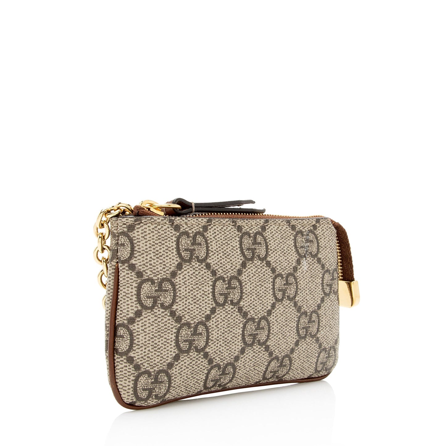 Gucci GG Supreme Key Pouch SHF-z7sxNF Leather Canvas Brown Beige Accessory