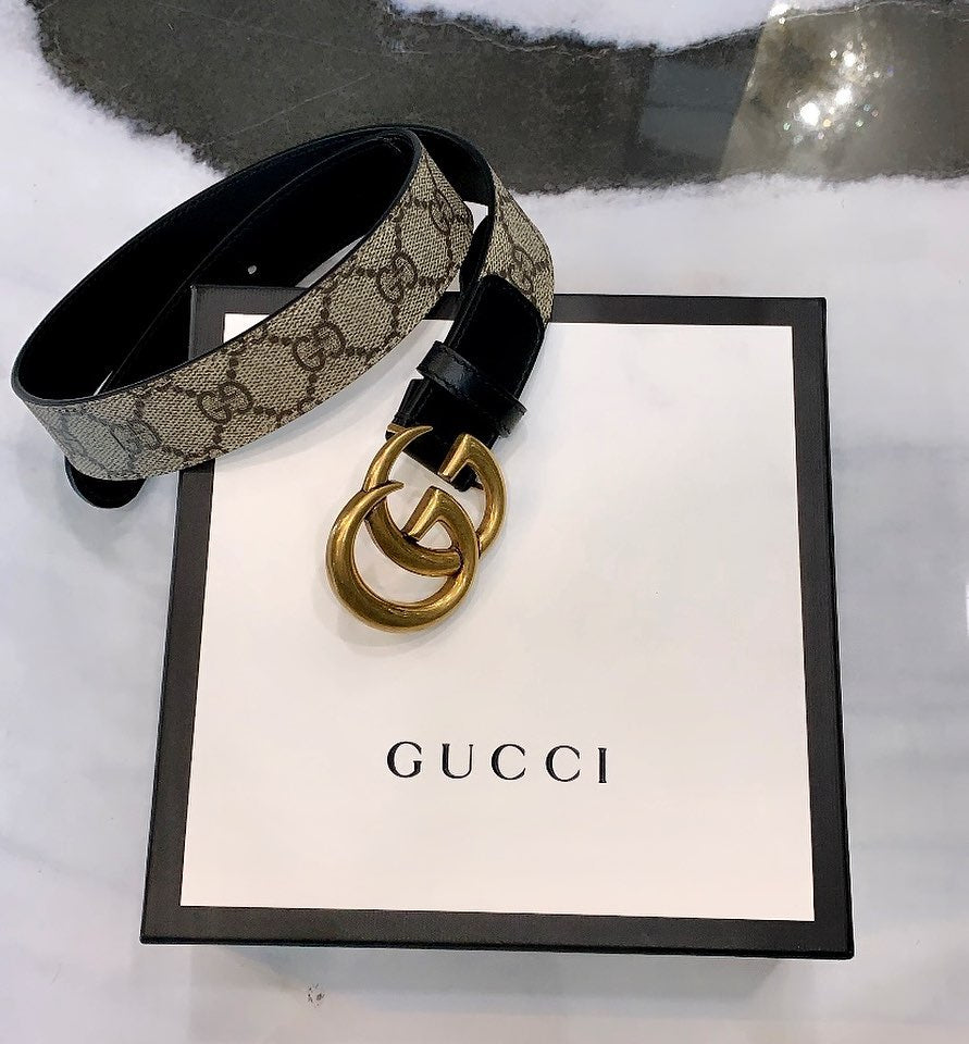 Gucci GG Supreme Marmont Kids Monogram Belt