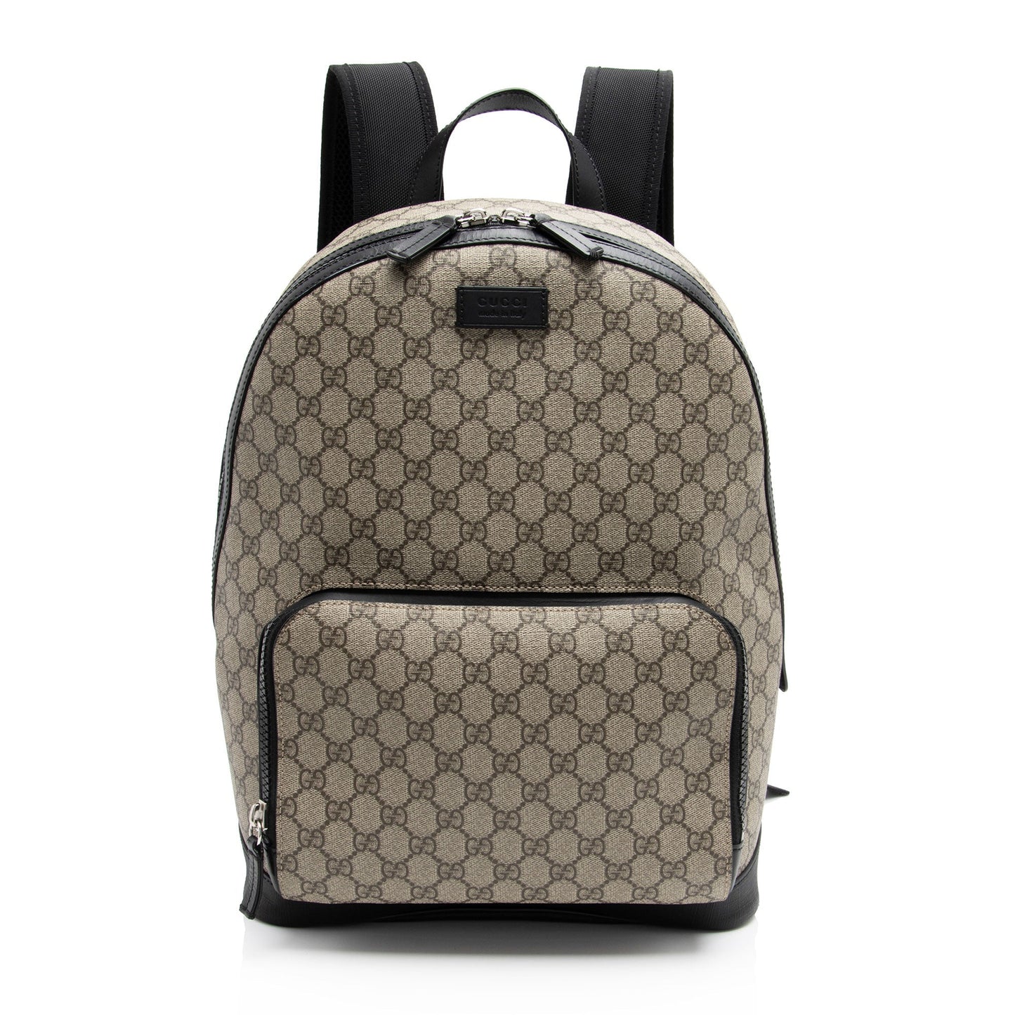 Gucci GG Supreme Backpack SHF-IMCi1i Leather Canvas Nylon Black Shoulder Bag