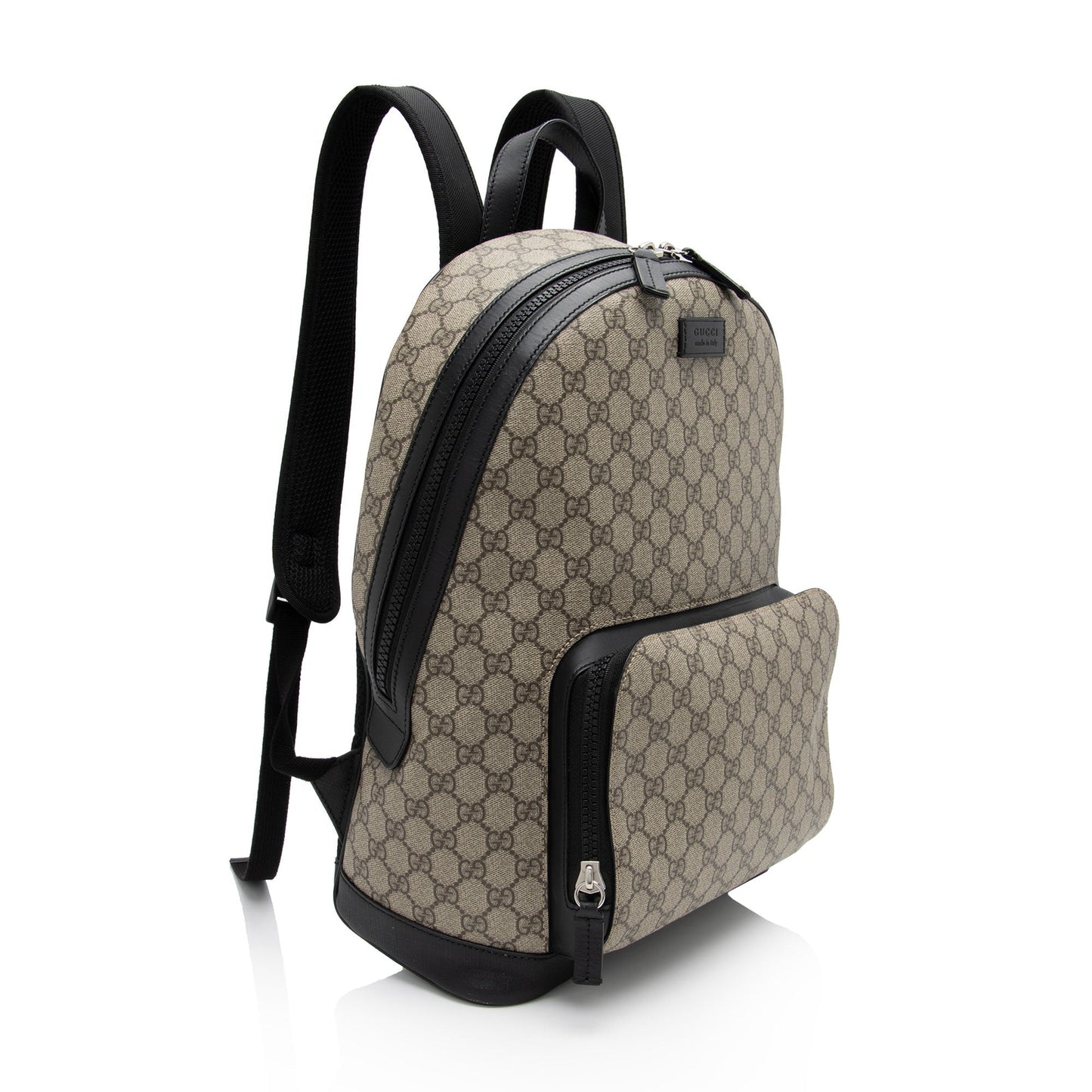 Gucci GG Supreme Backpack SHF-IMCi1i Leather Canvas Nylon Black Shoulder Bag