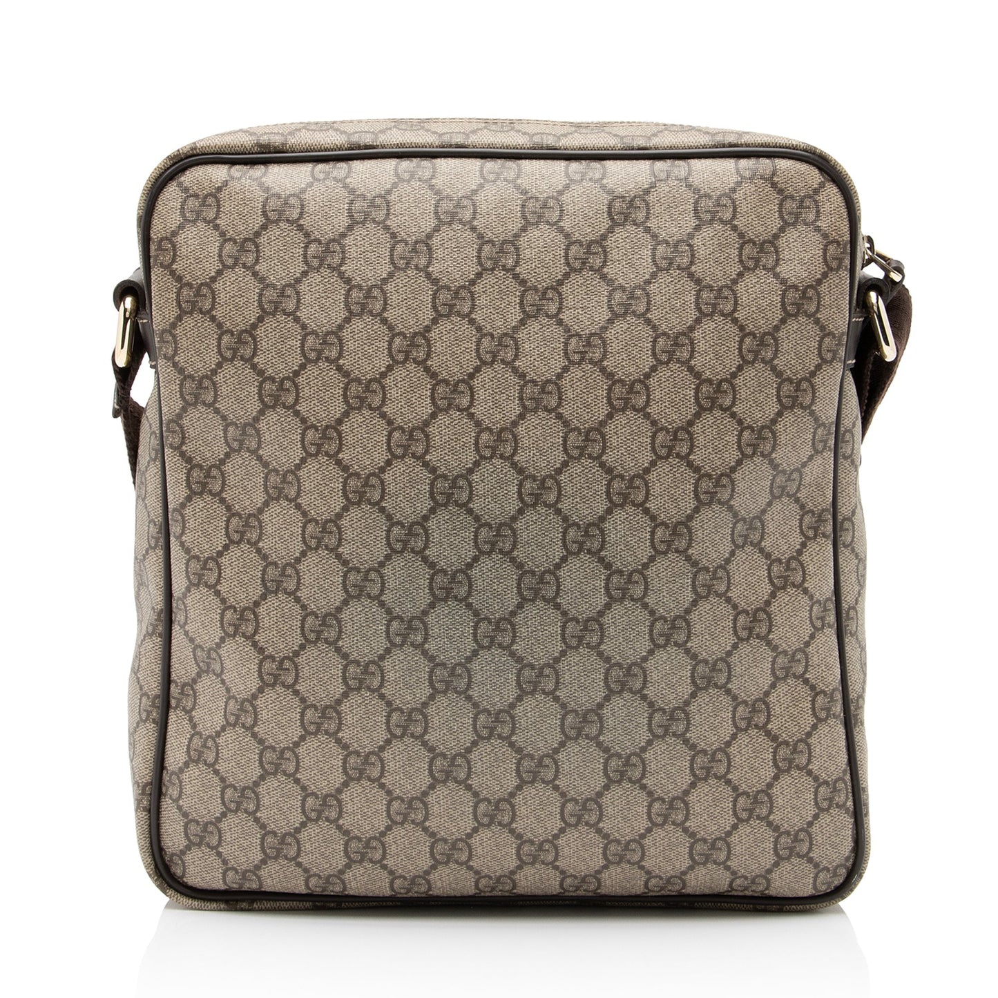 Gucci GG Supreme Messenger SHF Leather Canvas Nylon Brown Shoulder Bag