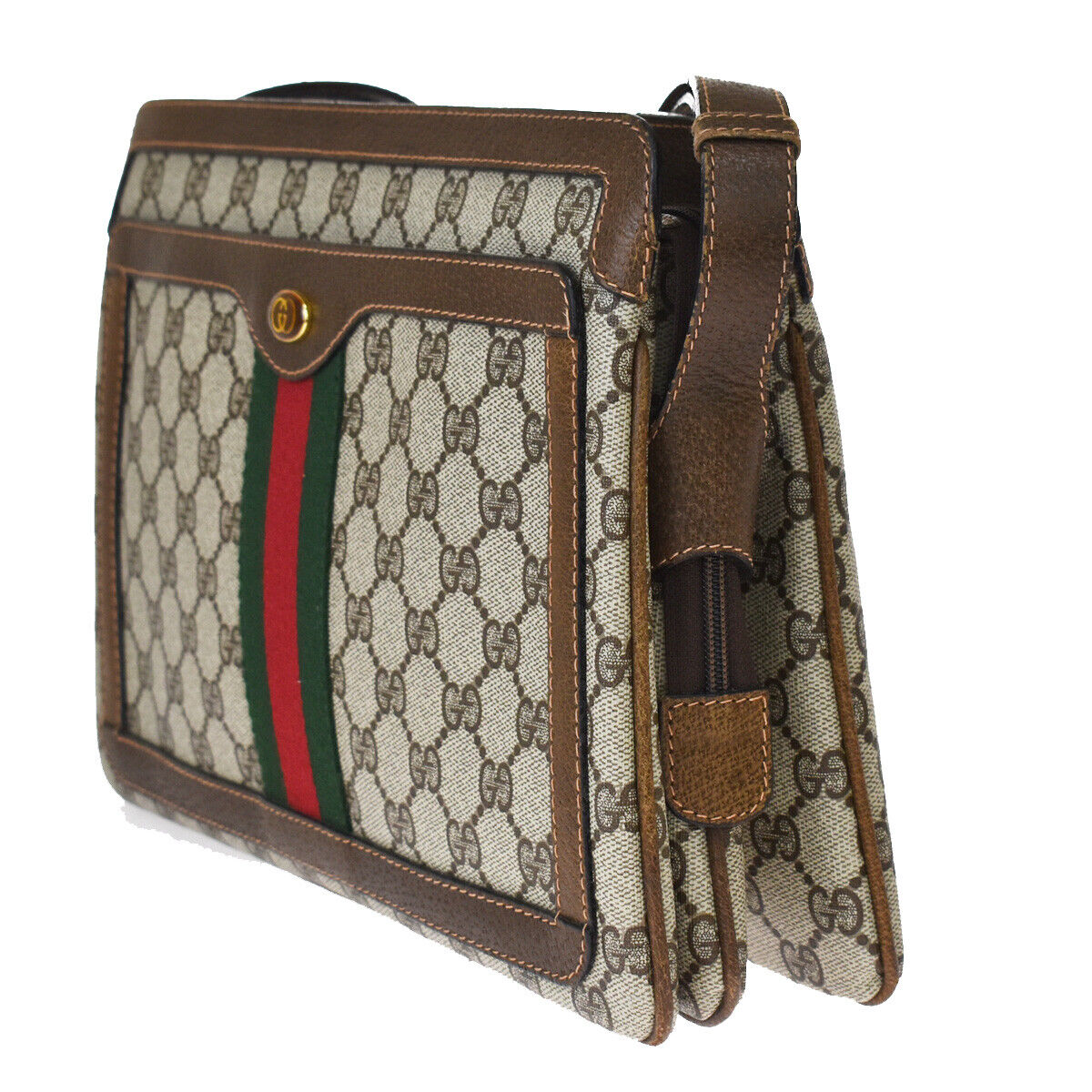 Gucci GG SUPREME WEB OPHIDIA Monogram Medium Travel Bag