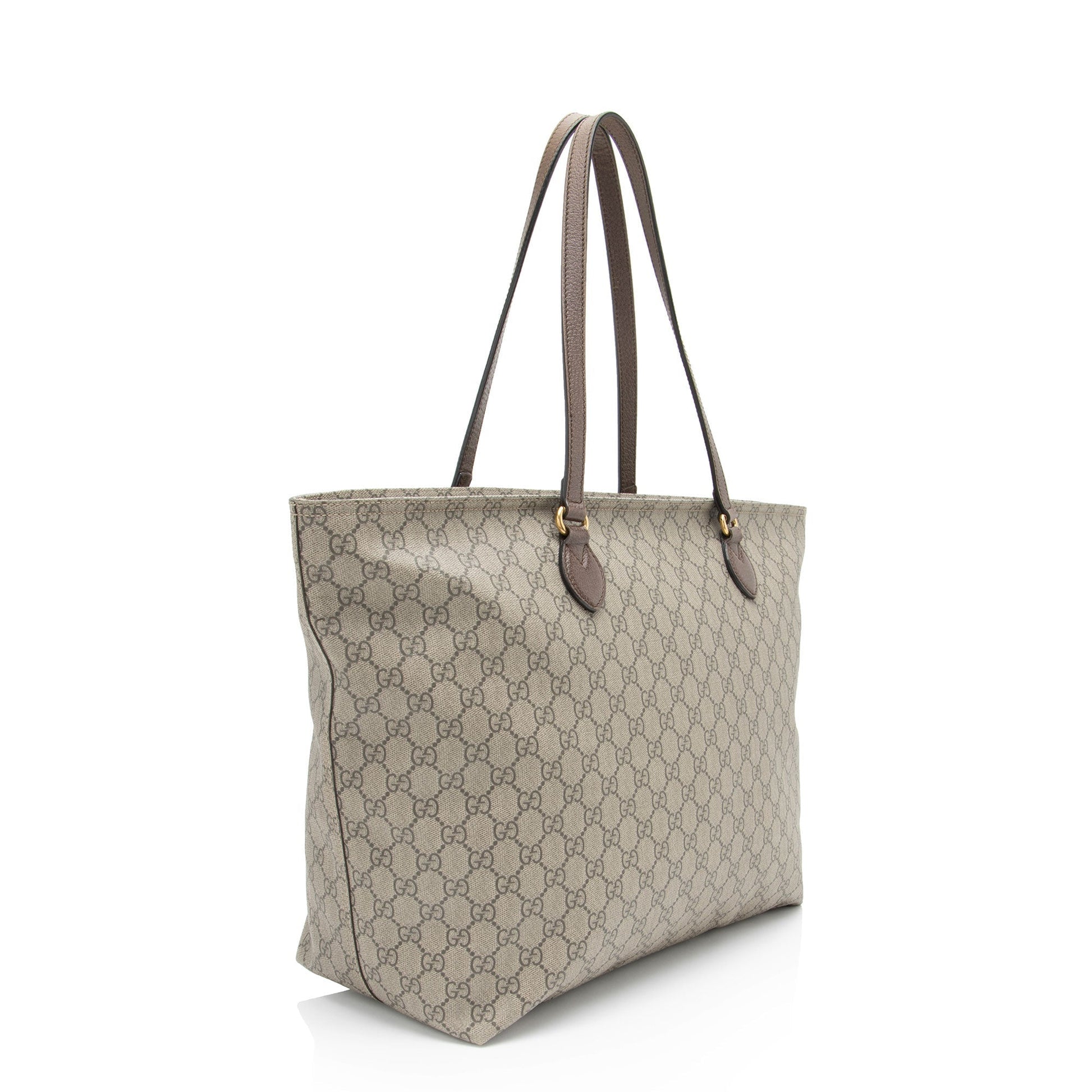 Gucci GG Supreme - FINAL Leather Canvas Brown Beige Tote Bag