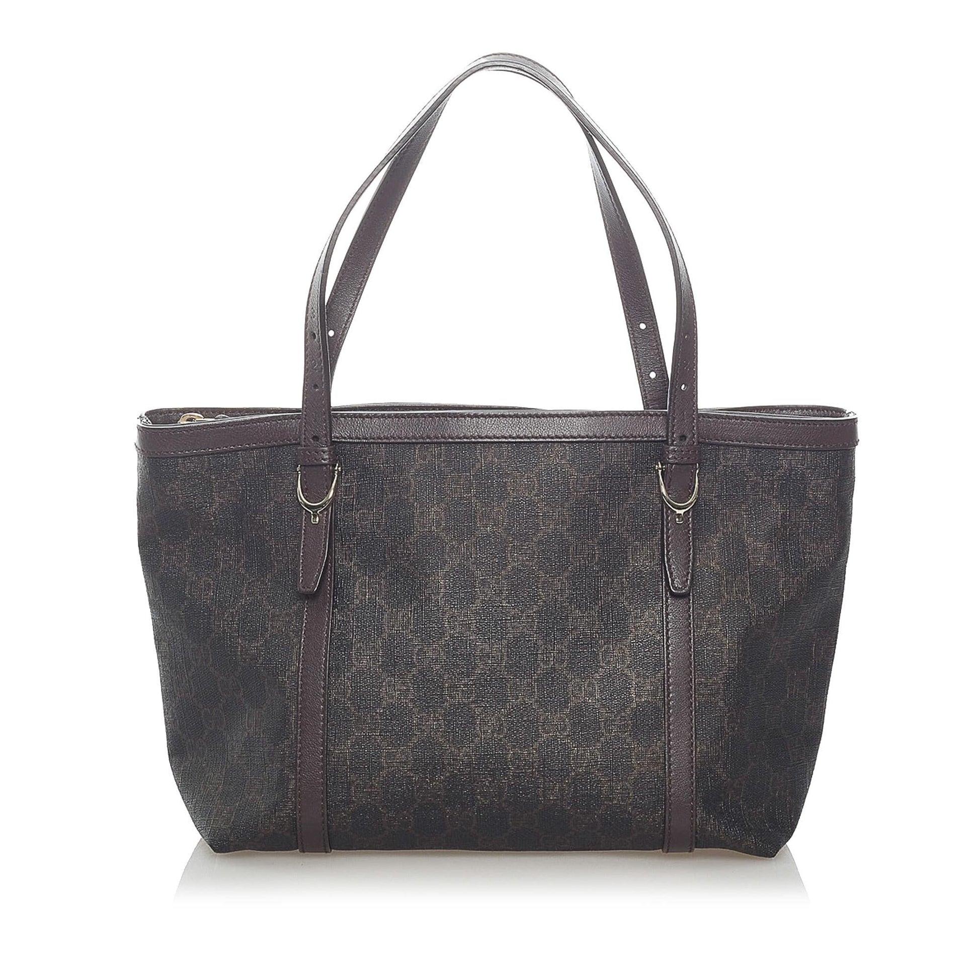 Gucci GG Supreme Nice SHG Canvas Brown Tote Bag