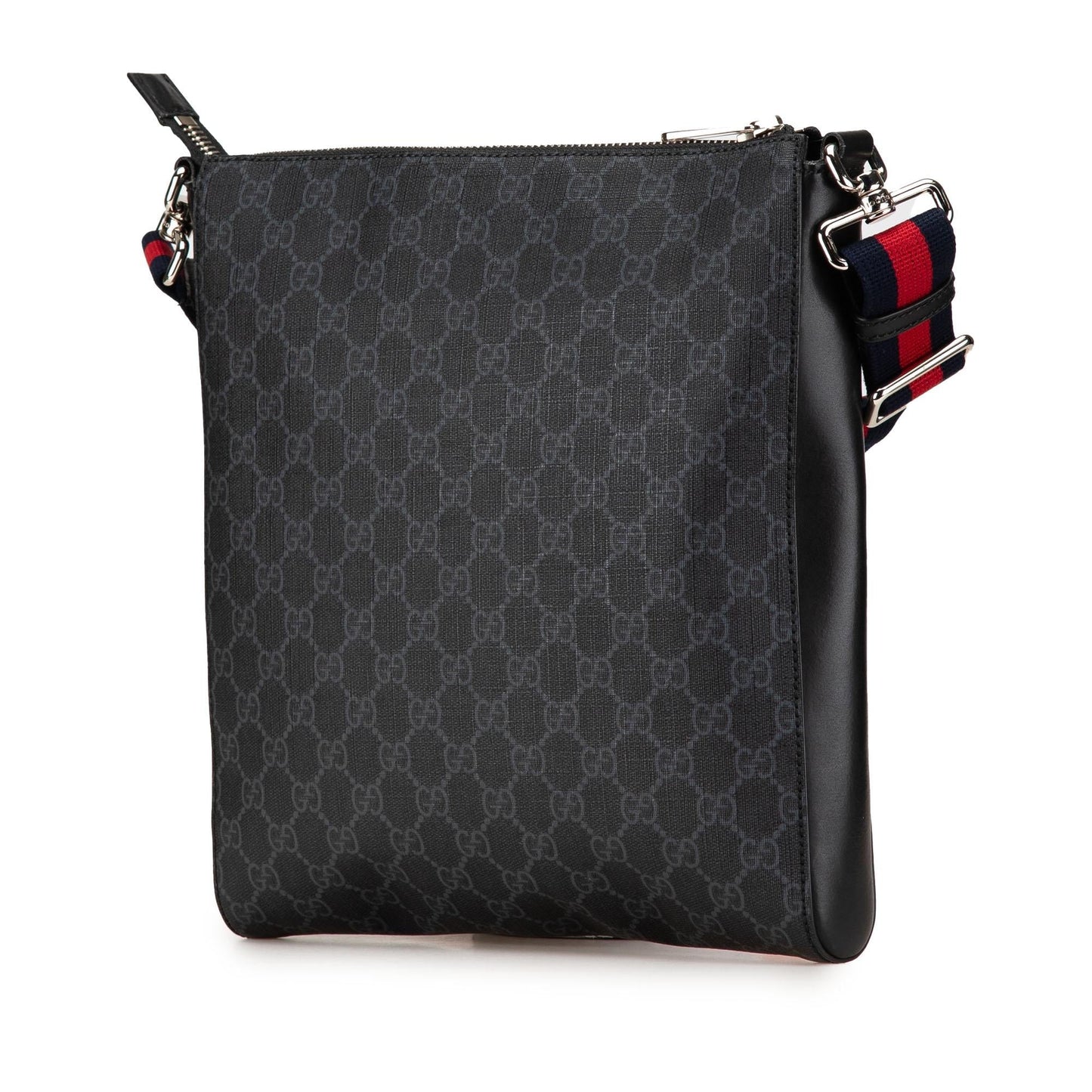 Gucci GG Supreme Night Courrier Canvas Black Crossbody Bag