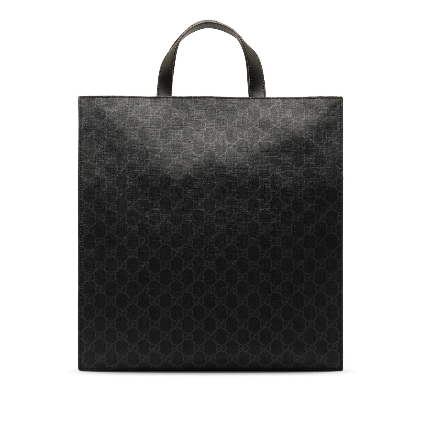 Gucci GG Supreme Night Courrier Vertical Canvas Black Satchel Bag