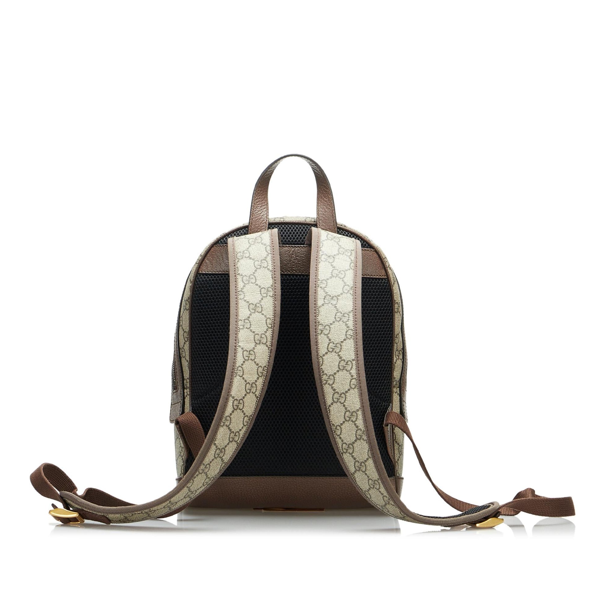 Gucci GG Supreme Ophidia Backpack SHG-ztzY7V Canvas Brown