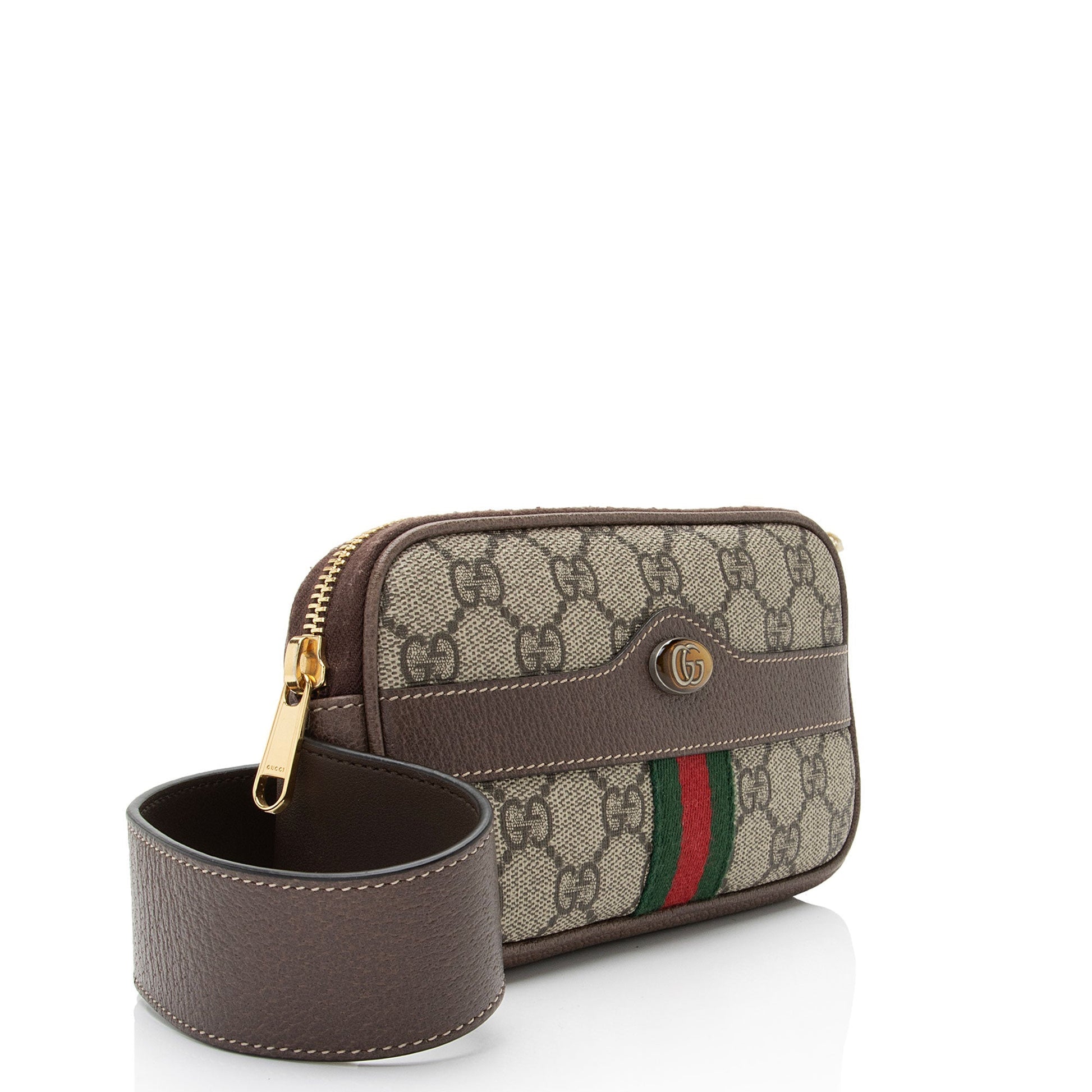 Gucci GG Supreme Ophidia Belt - Leather Canvas Nylon Brown Accessory Shf Zhg7Fm