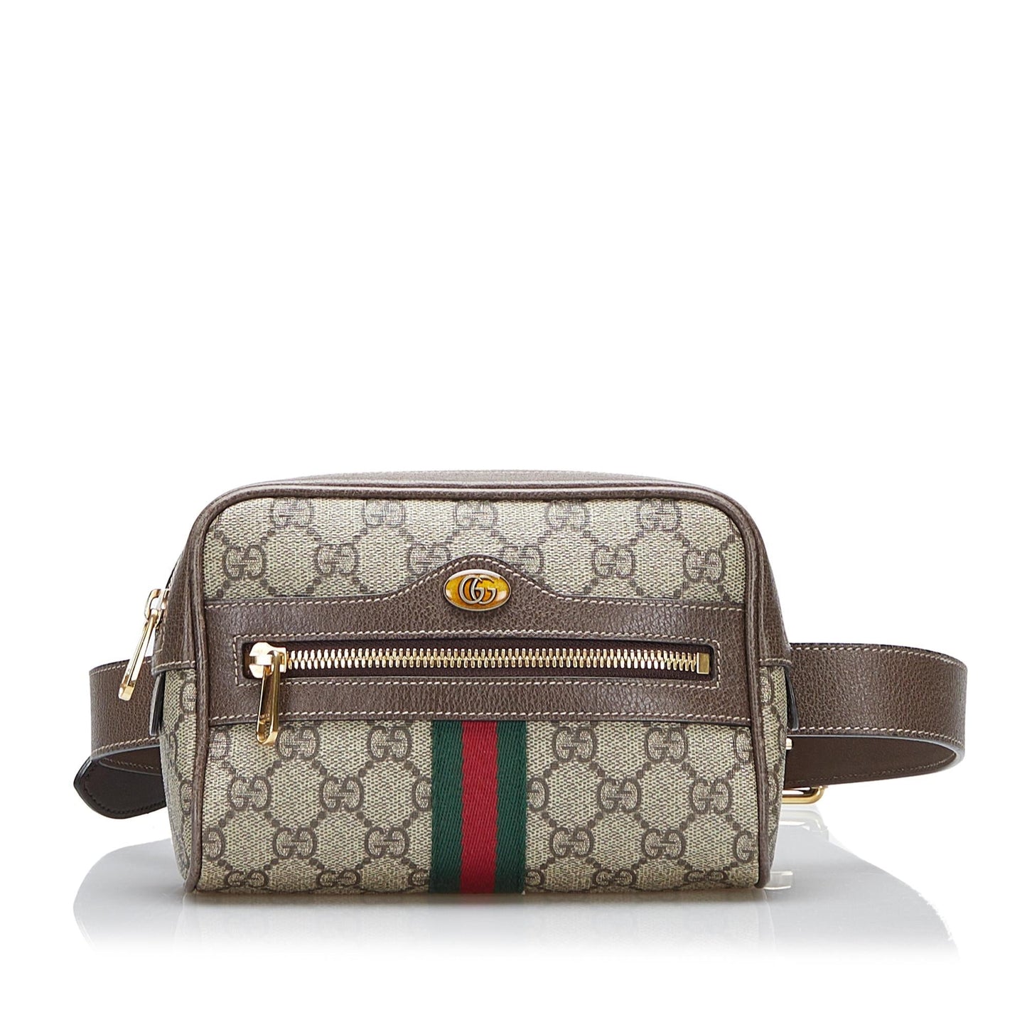 Gucci GG Supreme Ophidia Belt SHG-Z4XAJs Canvas Calf Brown Accessory