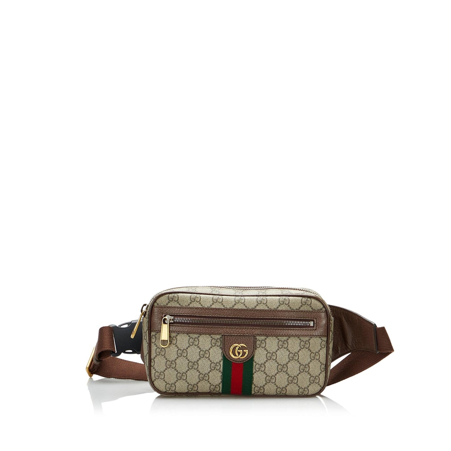 Gucci GG Supreme Ophidia Belt SHG-njFGZw Canvas Brown Accessory