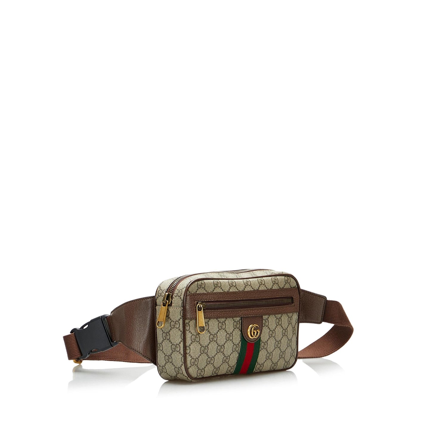 Gucci GG Supreme Ophidia Belt SHG-njFGZw Canvas Brown Accessory