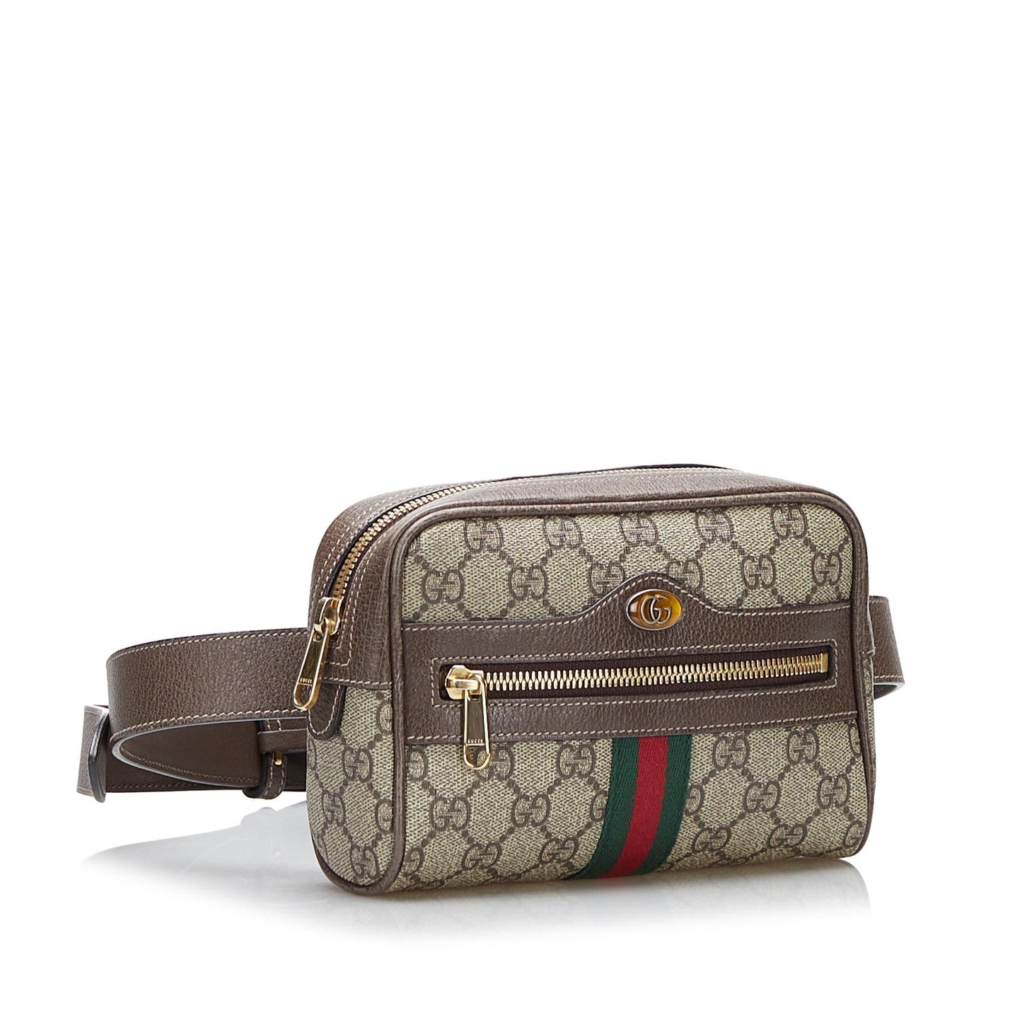 Gucci GG Supreme Ophidia Belt SHG-9I38zm Canvas Calf Brown Accessory