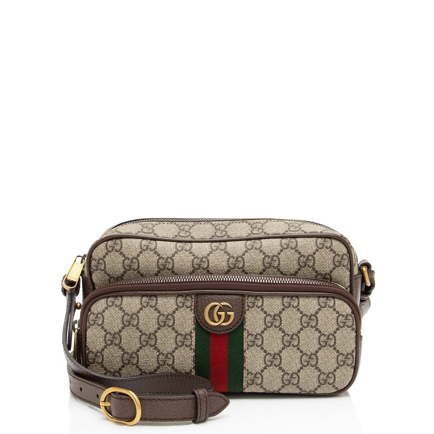 Gucci GG Supreme Ophidia Camera Canvas Brown Crossbody Bag