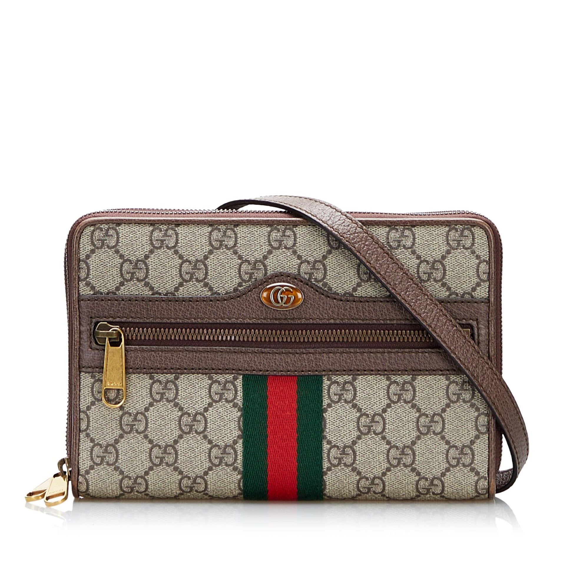 Gucci GG Supreme Ophidia SHG-AxQA4C Canvas Calf Brown Crossbody Bag