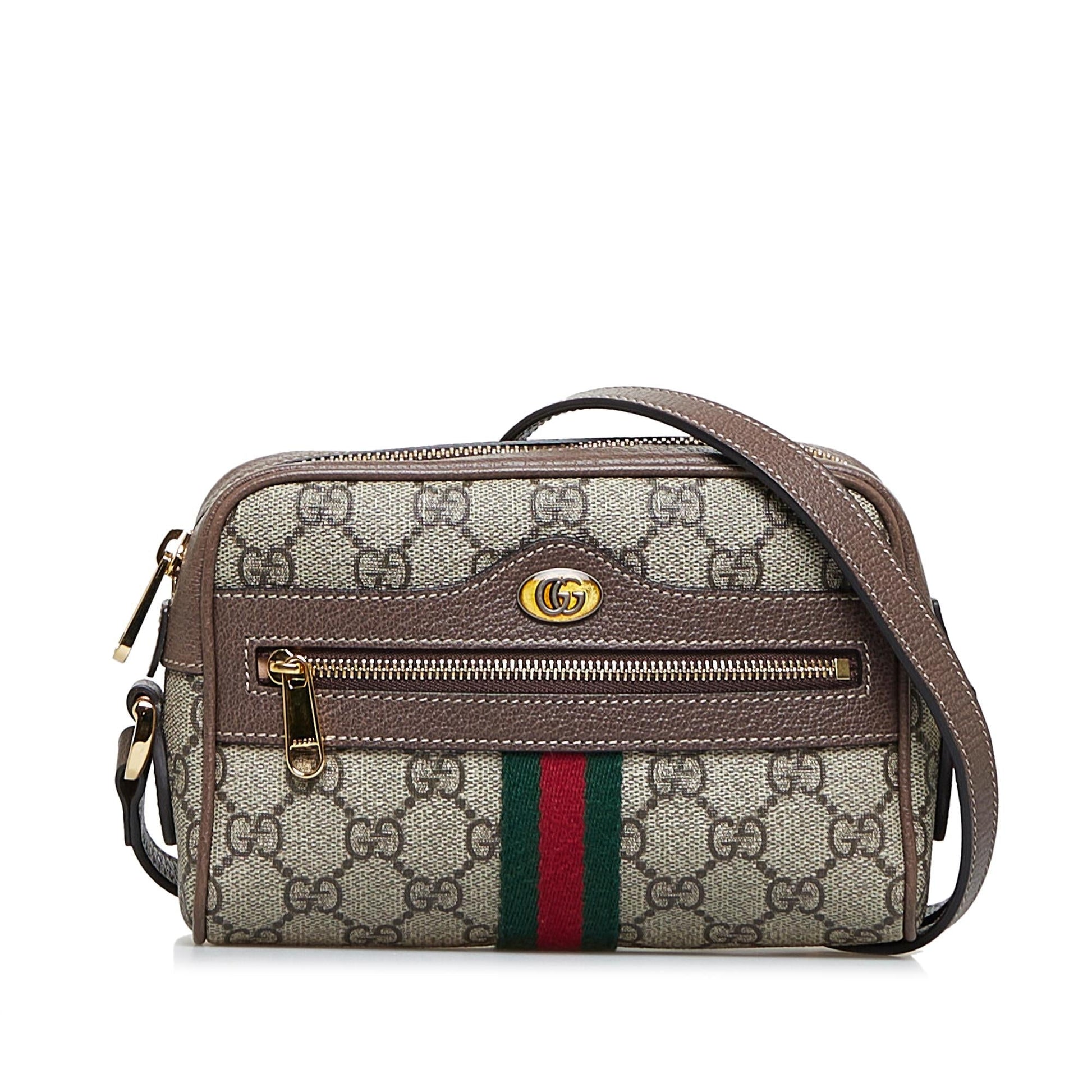 Gucci GG Supreme Ophidia SHG-4 0H4 Canvas Brown Crossbody Bag