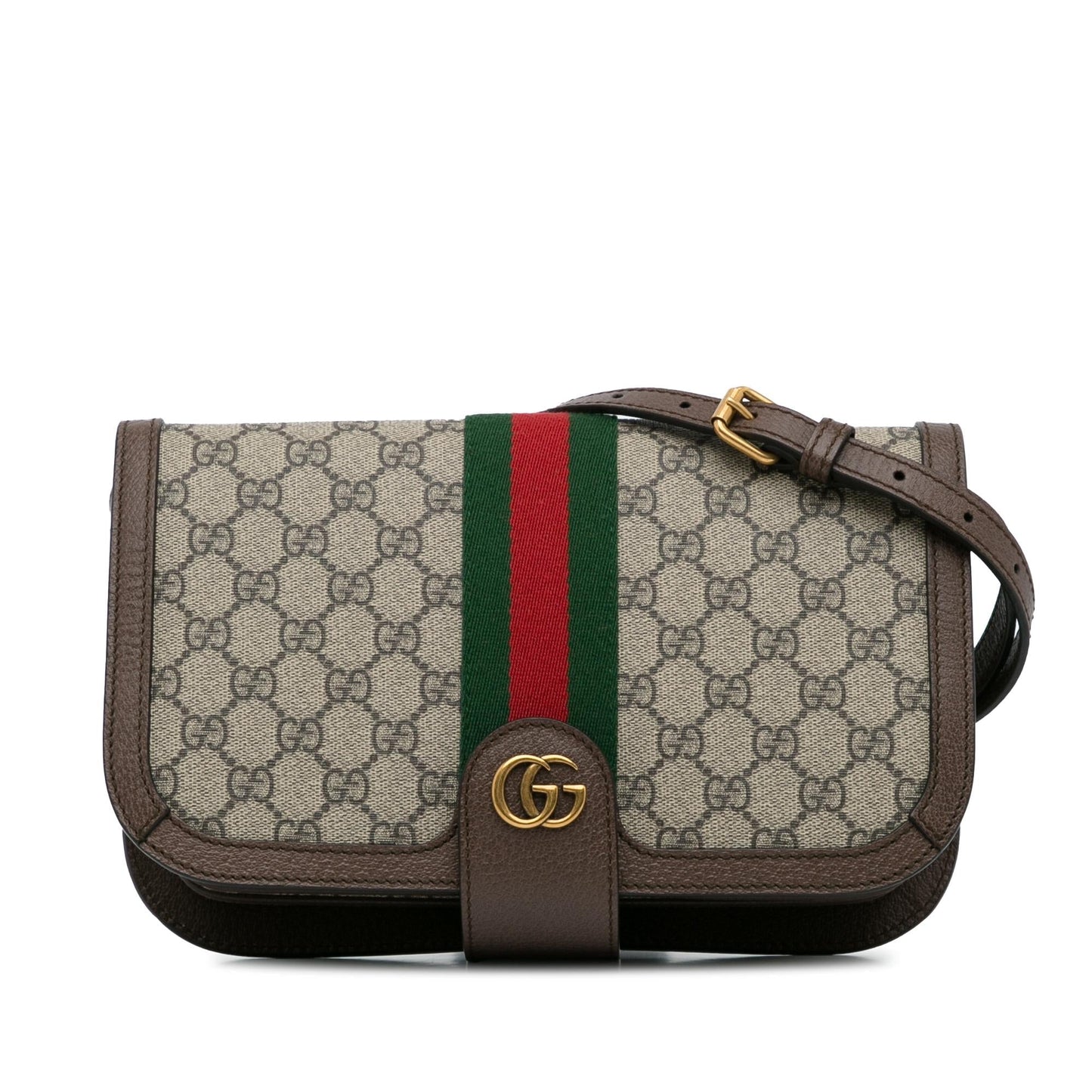 Gucci GG Supreme Ophidia SHG-AVqJfo Canvas Calf Brown Crossbody Bag