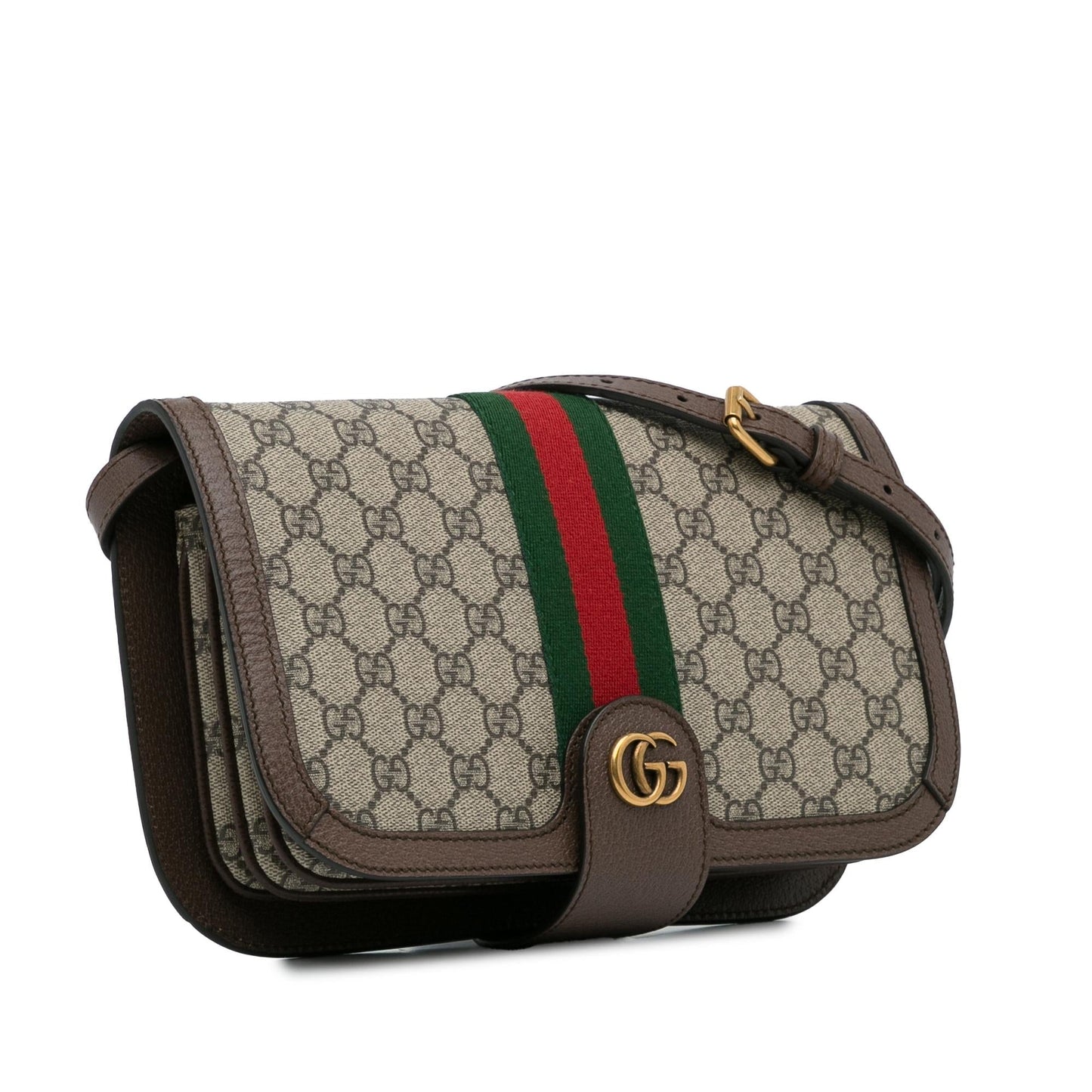 Gucci GG Supreme Ophidia SHG-AVqJfo Canvas Calf Brown Crossbody Bag