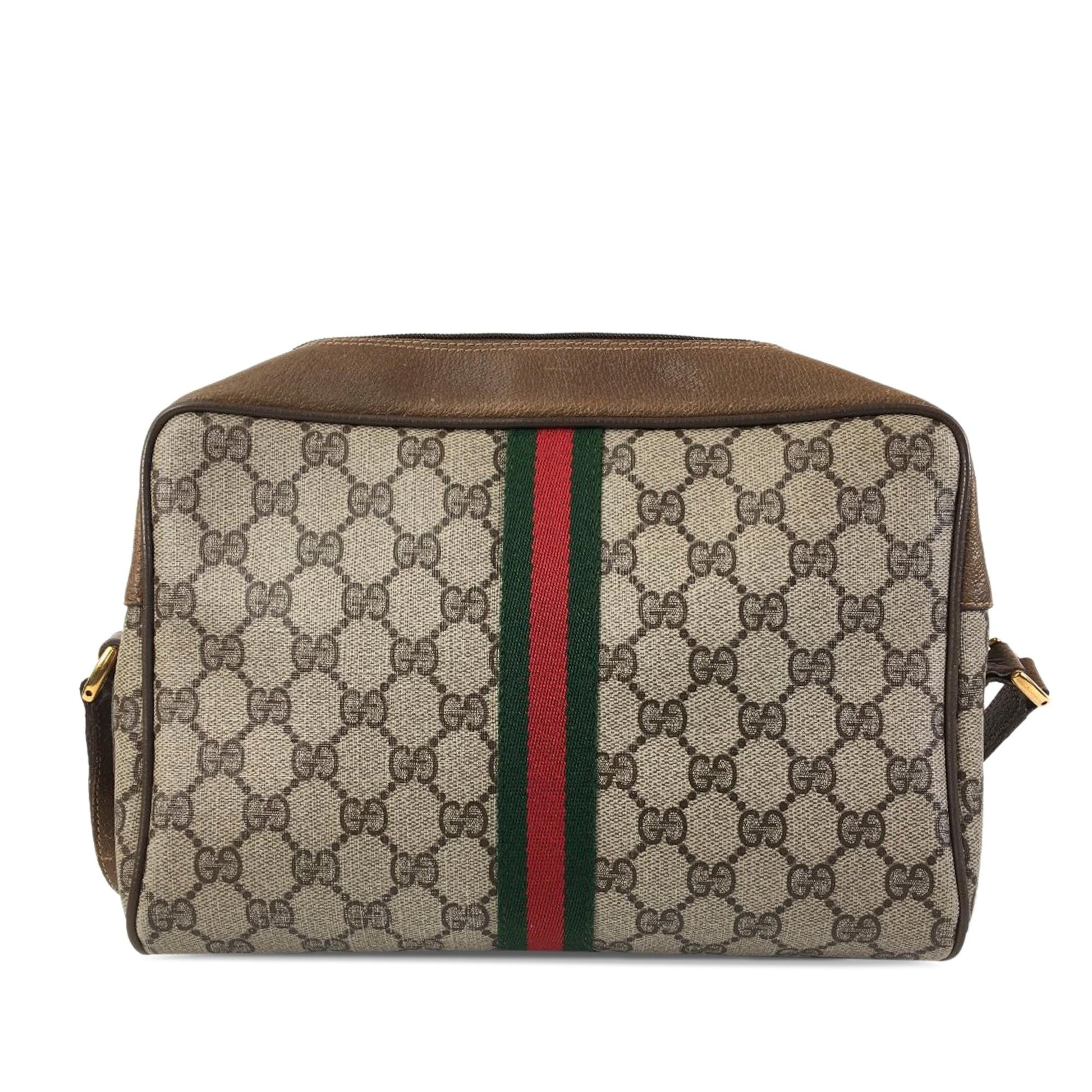 Gucci GG Supreme Ophidia SHG-rVmpFe Canvas Calf Brown Crossbody Bag