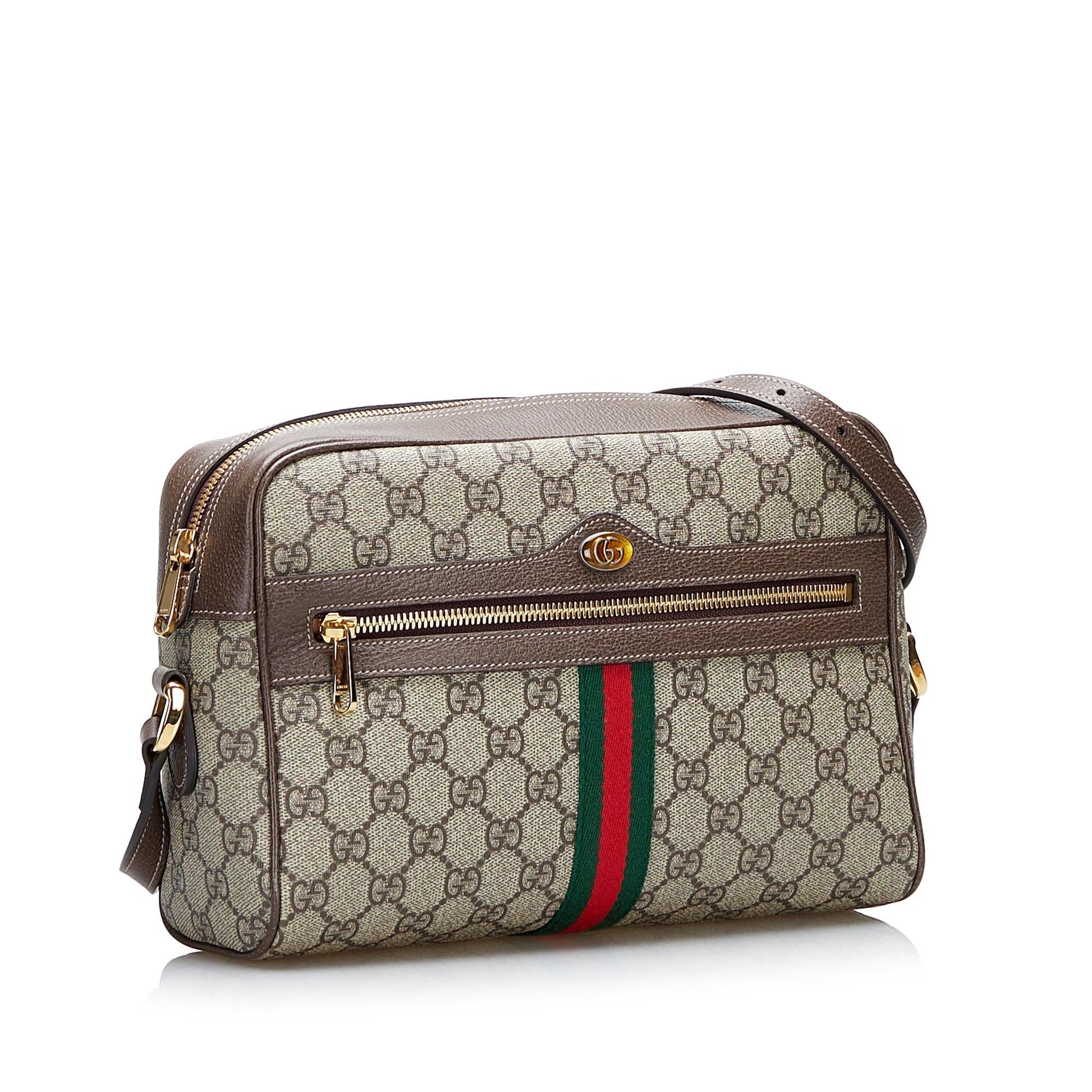 Gucci GG Supreme Ophidia SHG-AbBdhs Canvas Brown Crossbody Bag