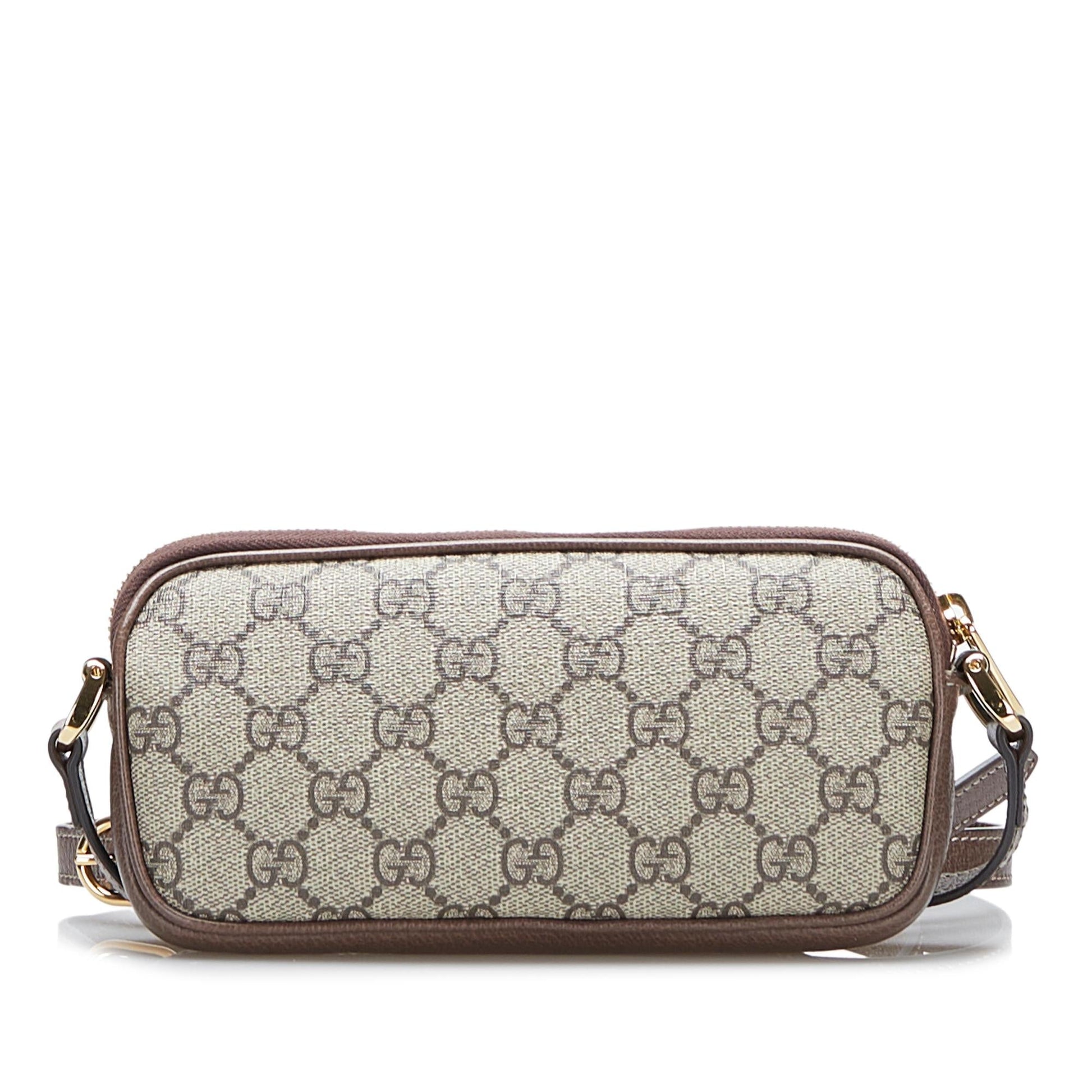 Gucci GG Supreme Ophidia SHG-lYpjXw Canvas Calf Brown Crossbody Bag