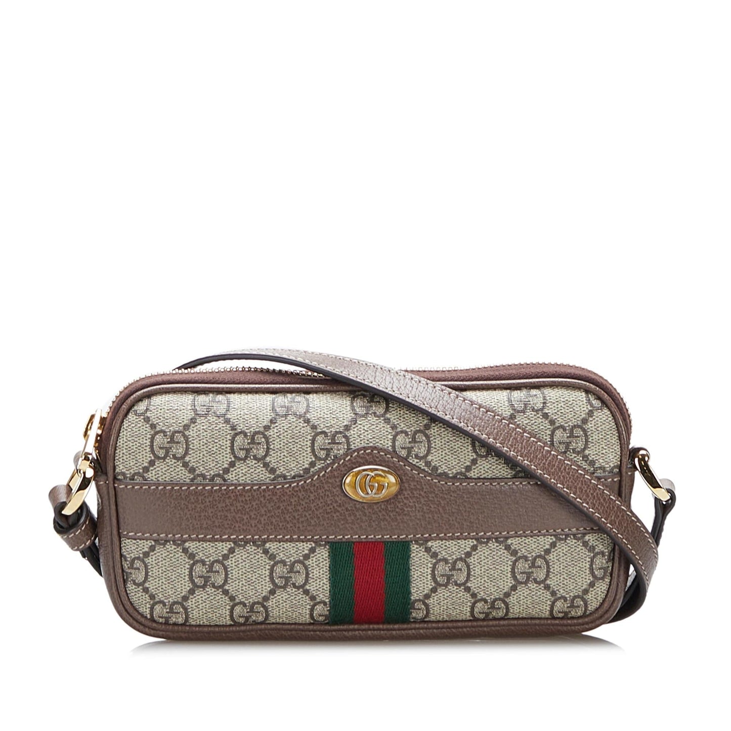 Gucci GG Supreme Ophidia SHG-lYpjXw Canvas Calf Brown Crossbody Bag
