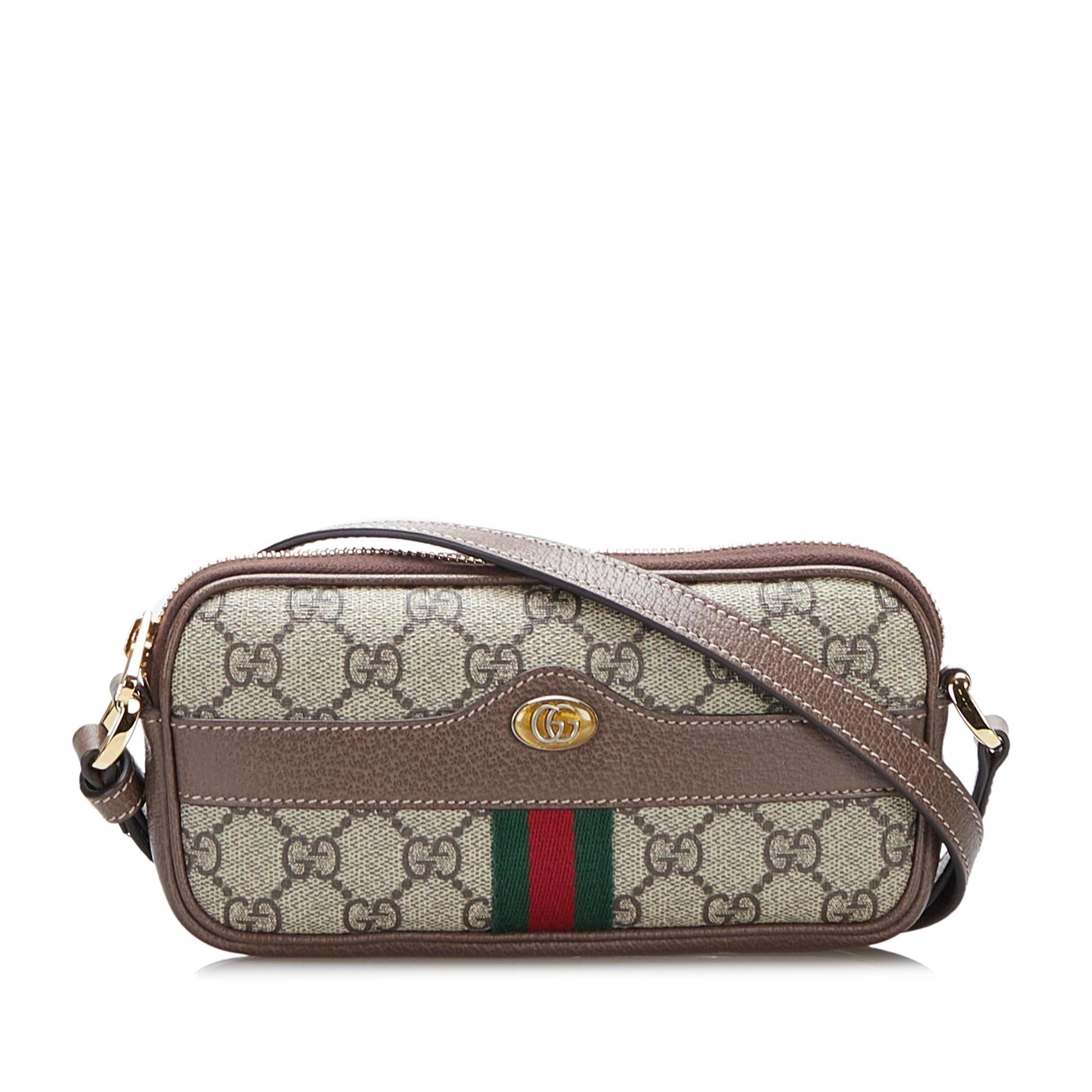 Gucci GG Supreme Ophidia SHG-lYpjXw Canvas Calf Brown Crossbody Bag