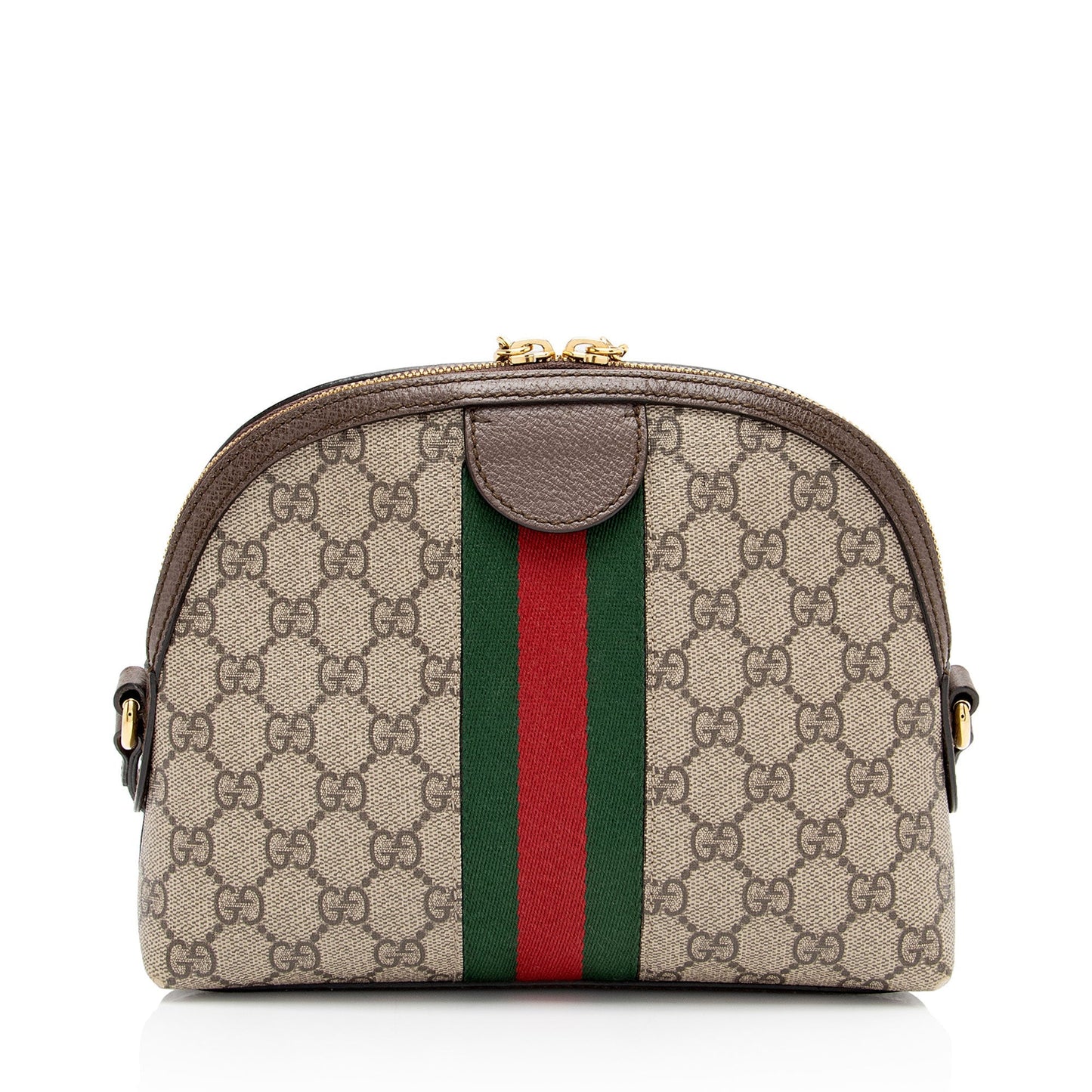 Gucci GG Supreme Ophidia Dome SHF-Y7ZqHY Leather Canvas Nylon Brown Crossbody Bag