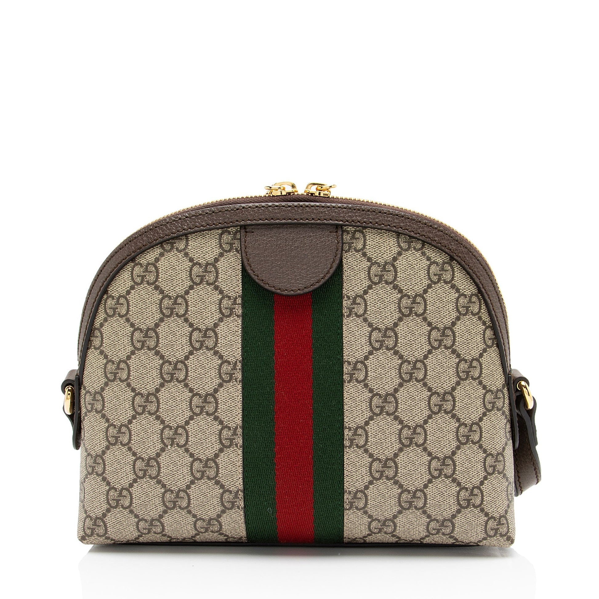 Gucci GG Supreme Ophidia Dome Leather Canvas Nylon Brown Shoulder Bag Shoulder Bag