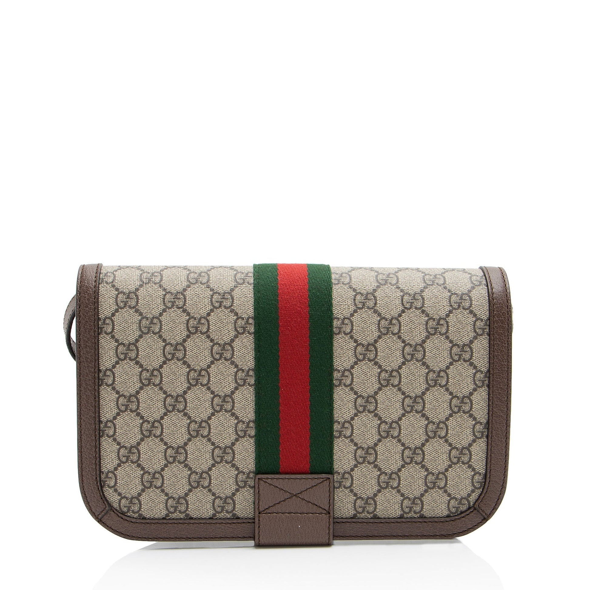 Gucci GG Supreme Ophidia New Acero Leather Canvas Nylon Brown Shoulder Bag Shf U8Zri2