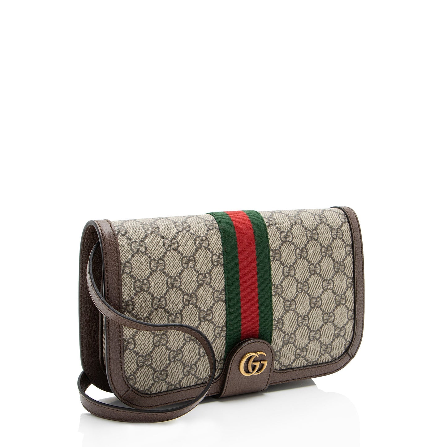 Gucci GG Supreme Ophidia New Acero Leather Canvas Nylon Brown Shoulder Bag Shf U8Zri2