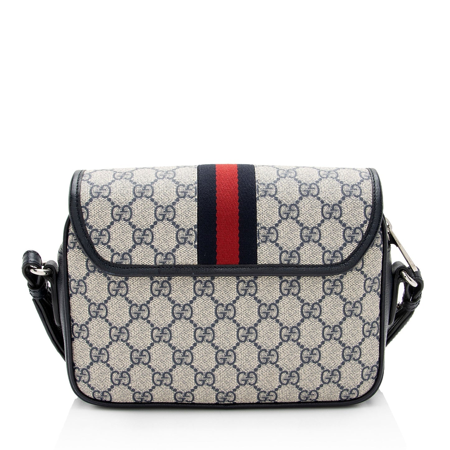Gucci GG Supreme Ophidia Studded Web Leather Canvas Nylon Beige Shoulder Bag