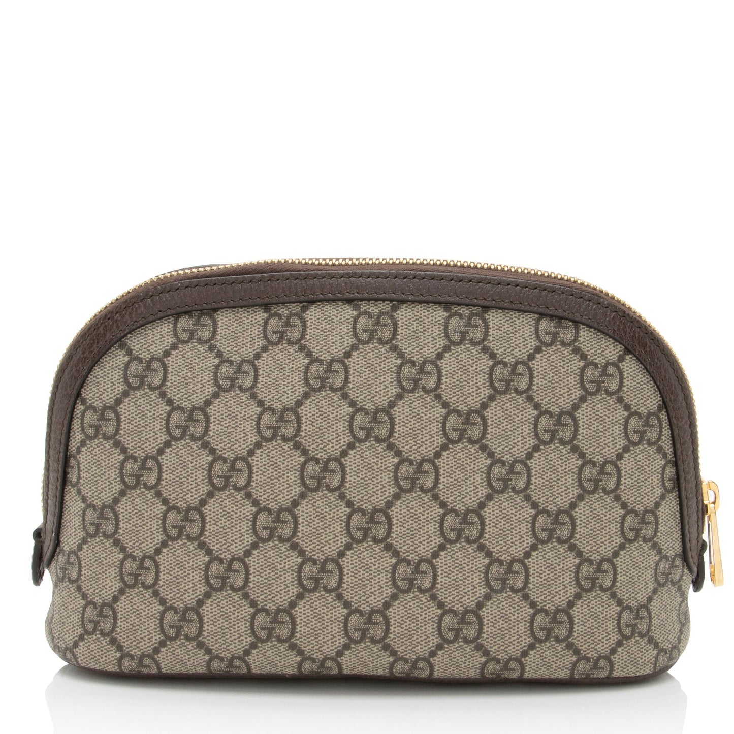 Gucci GG Supreme Ophidia Cosmetic Case Leather Canvas Nylon Brown Handbag