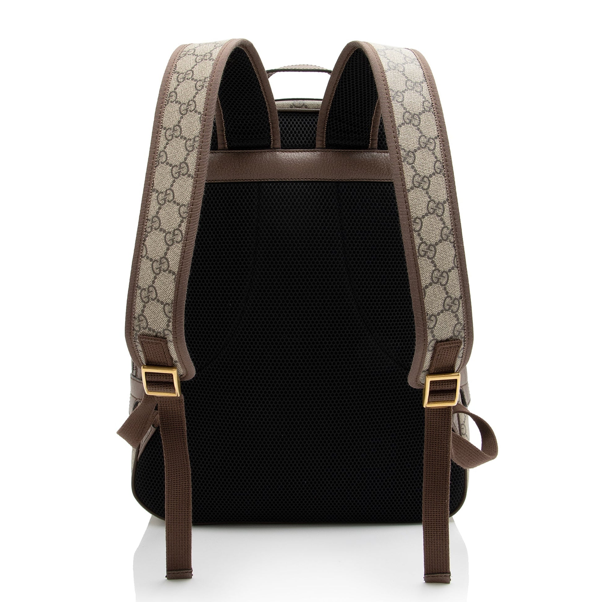 Gucci GG Supreme Ophidia Backpack SHF-MS84y9 Leather Canvas Nylon Brown Shoulder Bag